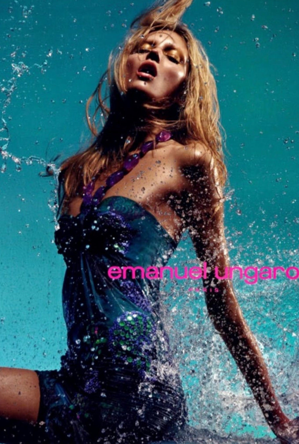 S/S 2005 Purple Stone Halter Mini Dress