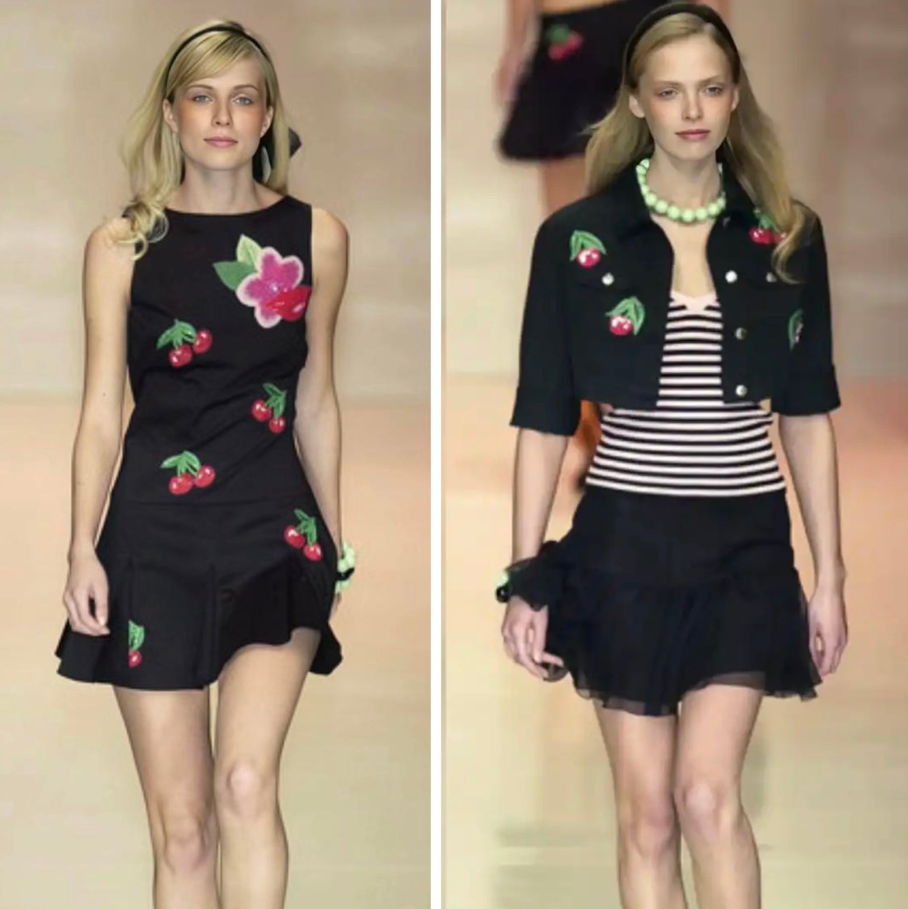 S/S 2004 Blugirl Black Cherry Matching Set
