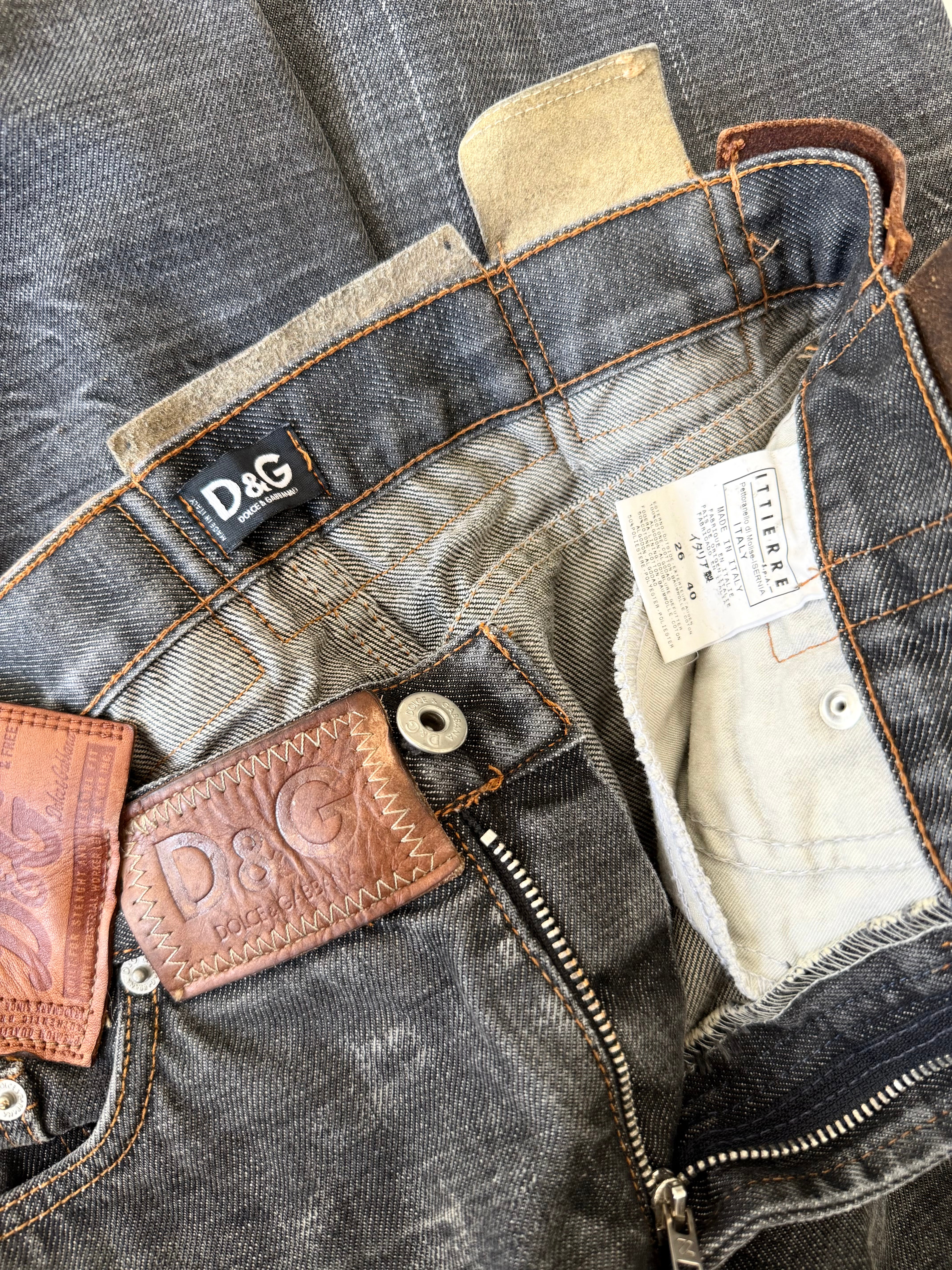 Multi-Label Dark Grey Denim Jeans