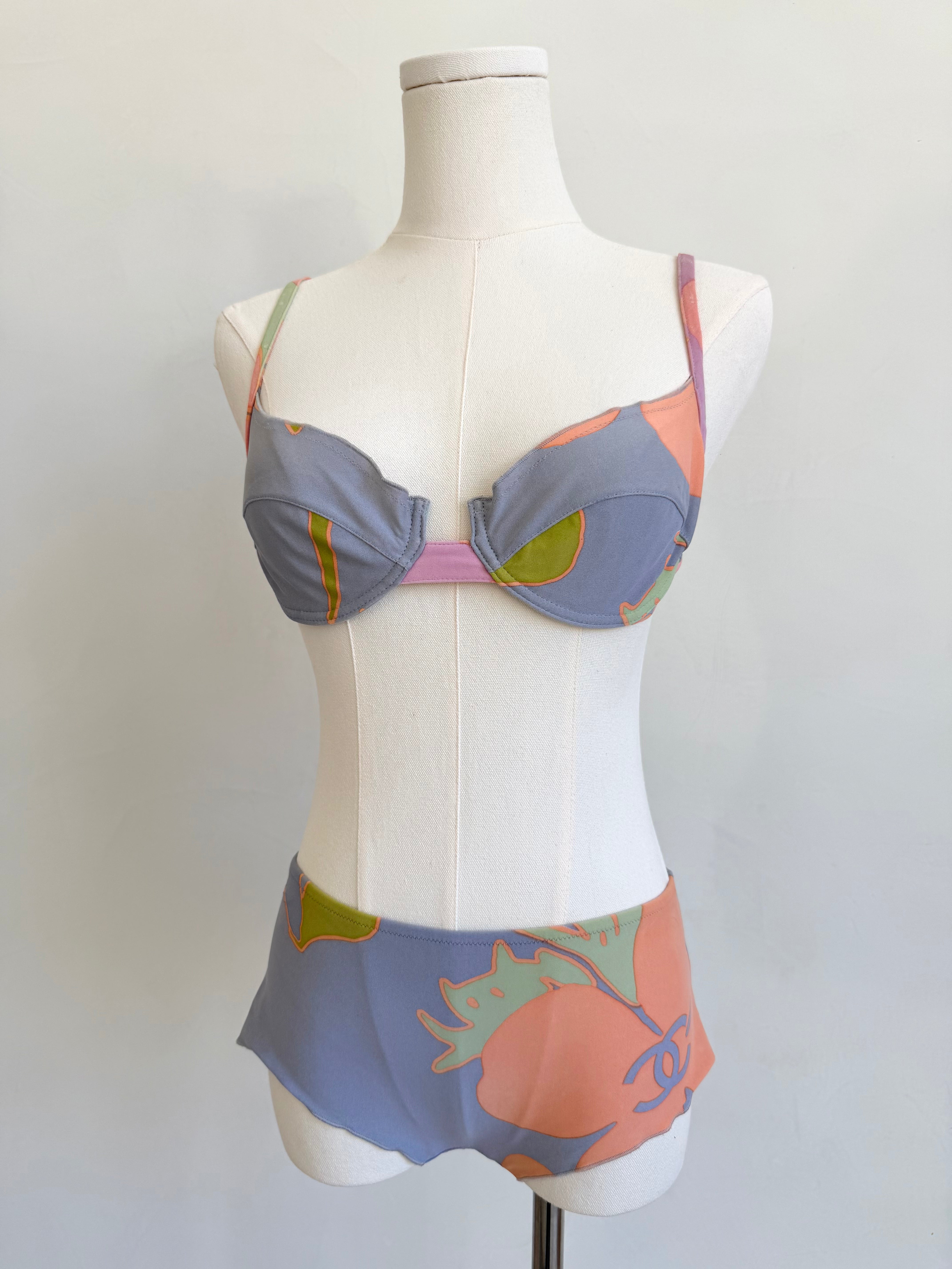 S/S 2003 Abstract Pop-Art Boyshort Bikini Set