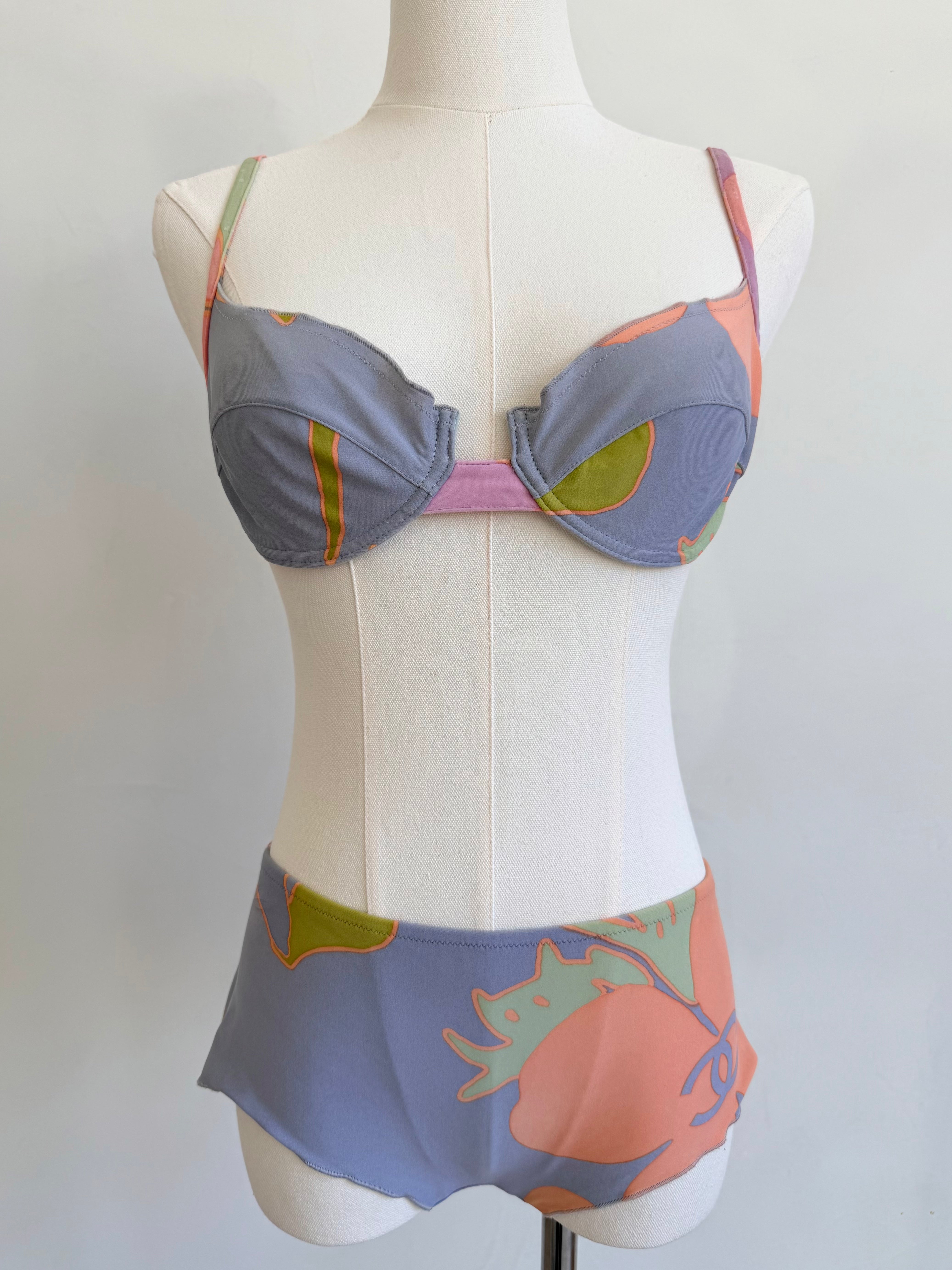 S/S 2003 Abstract Pop-Art Boyshort Bikini Set