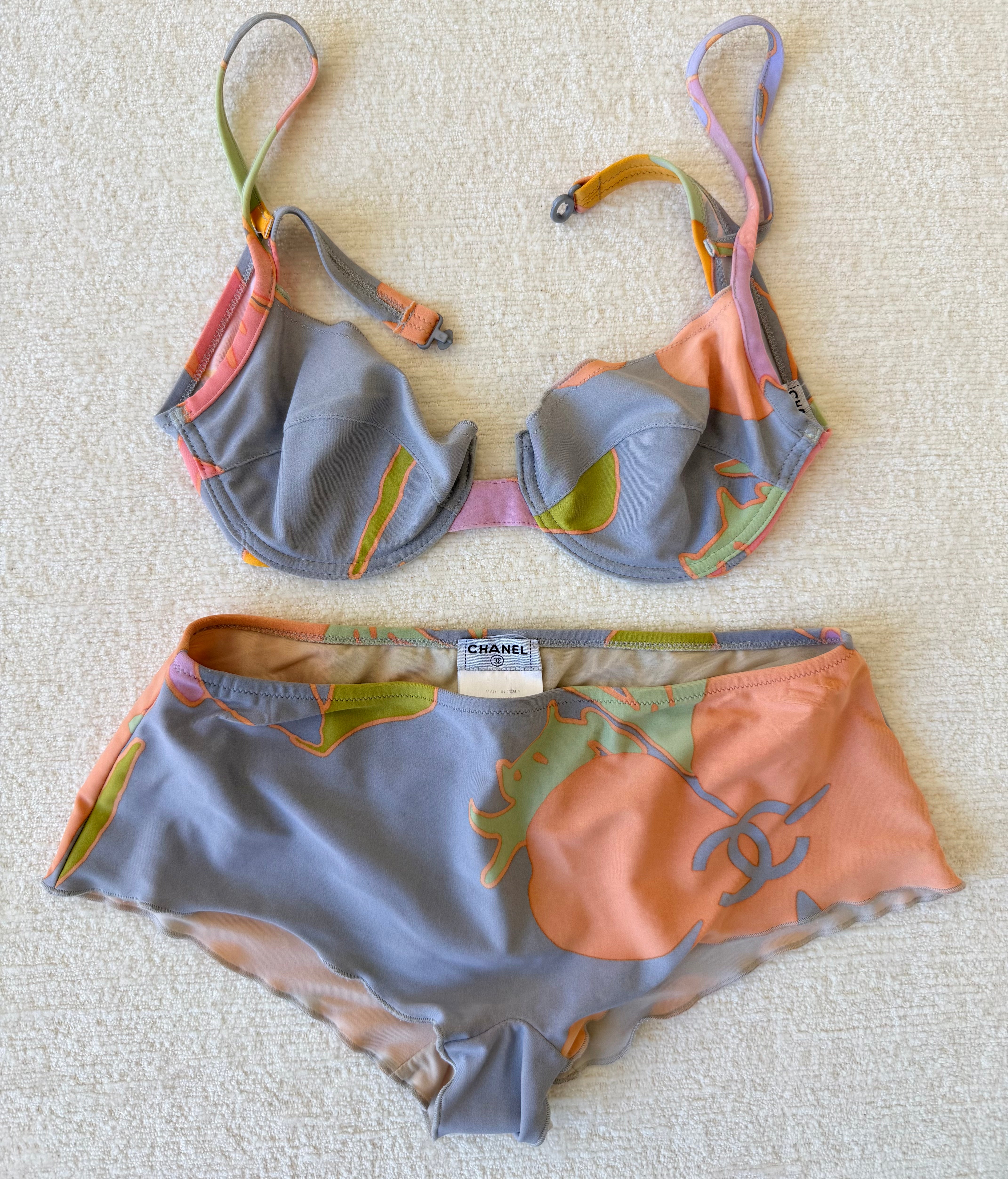 S/S 2003 Abstract Pop-Art Boyshort Bikini Set