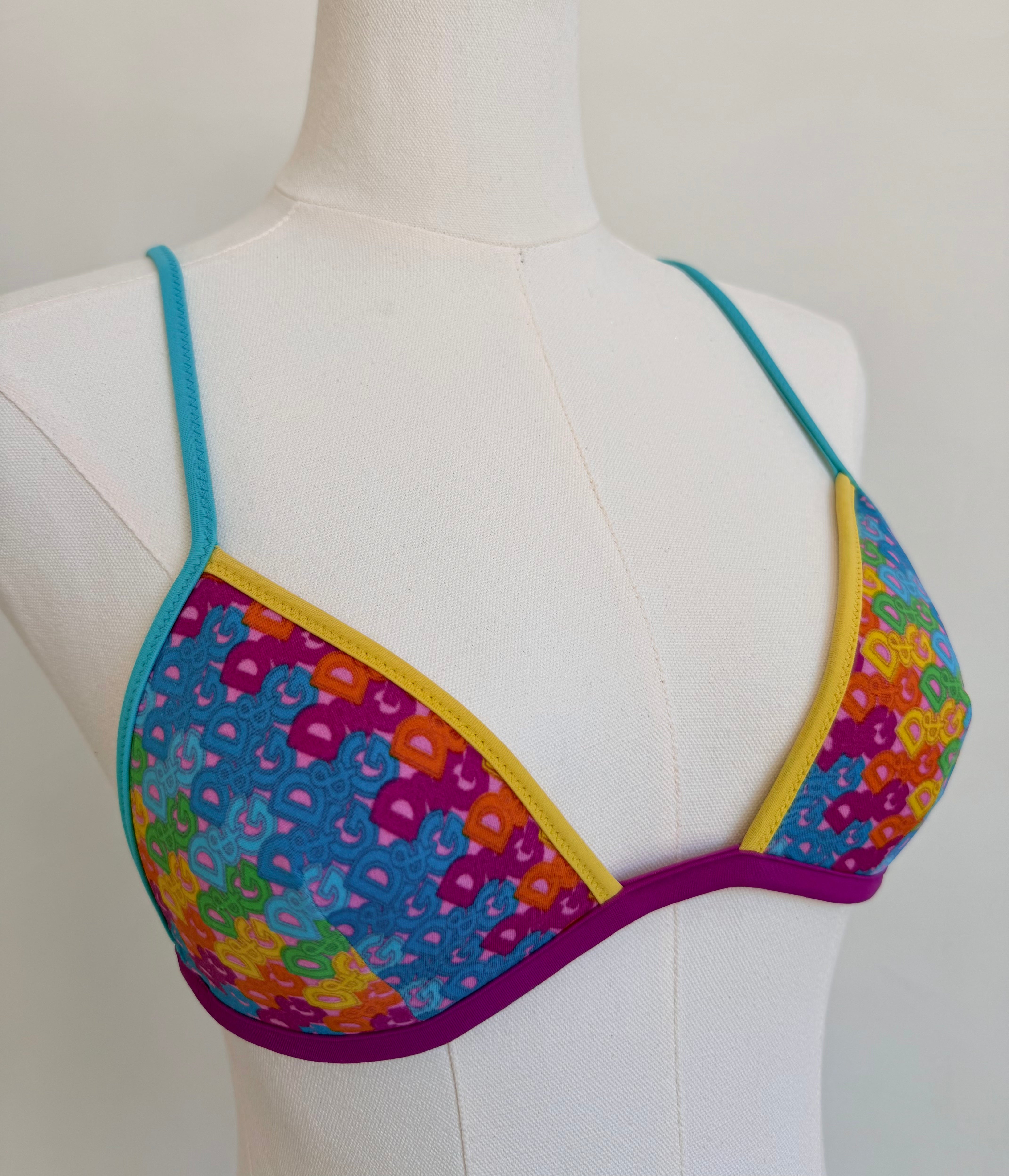 Rainbow Logo Micro-Motif Bikini Set