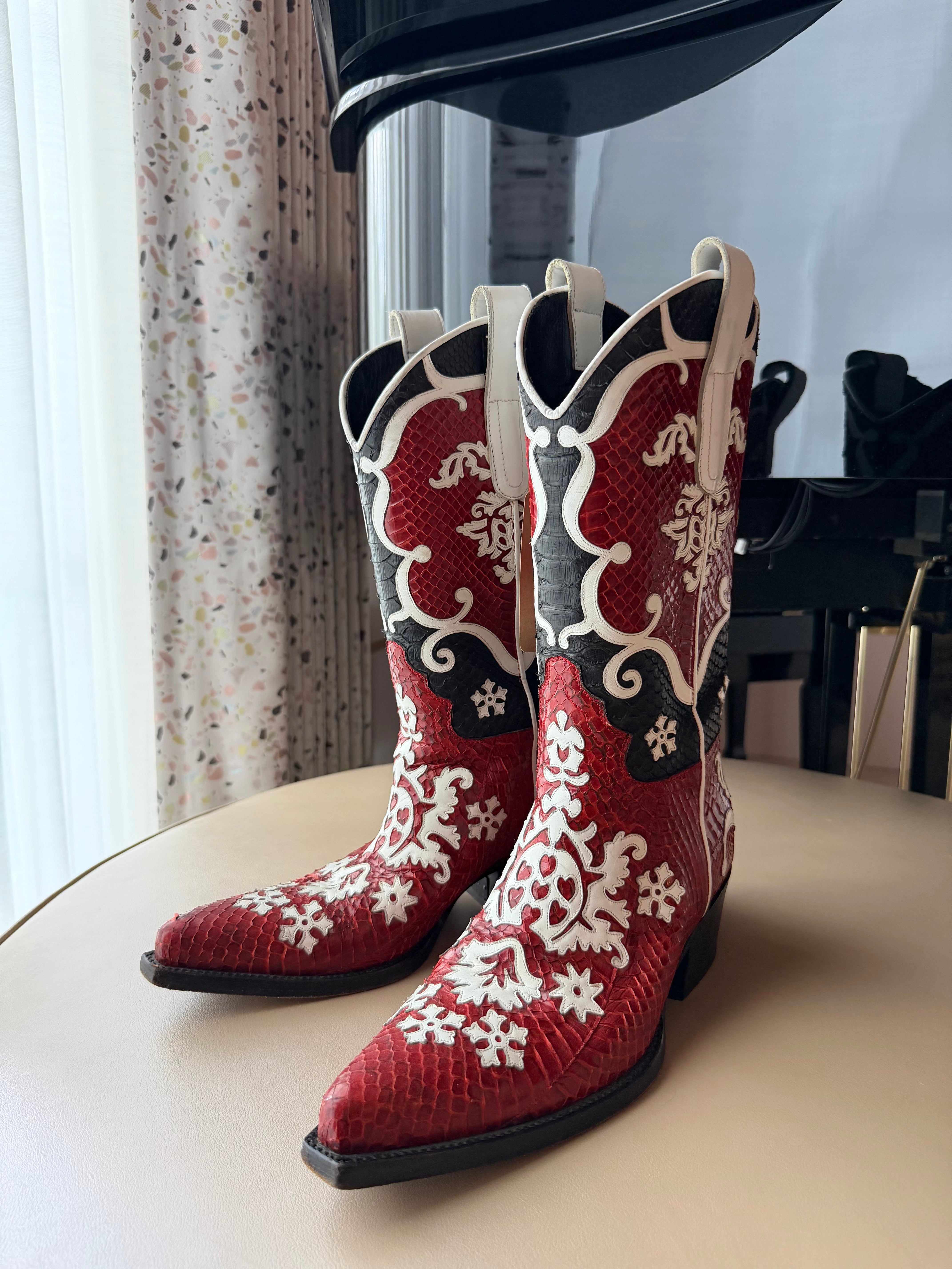 S/S 2000 Python Cowboy Boots