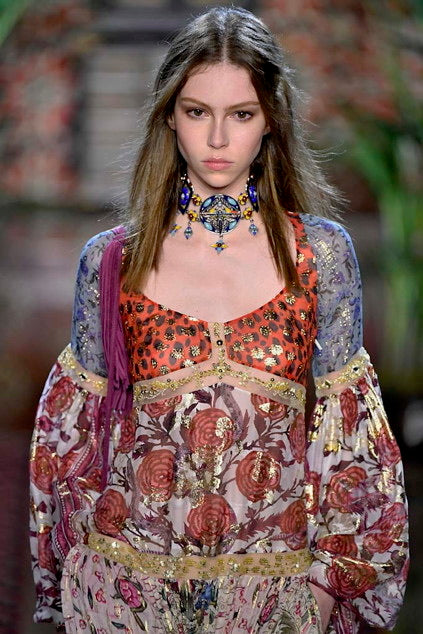 S/S 2017 Burgundy and White Floral Print Maxi Dress