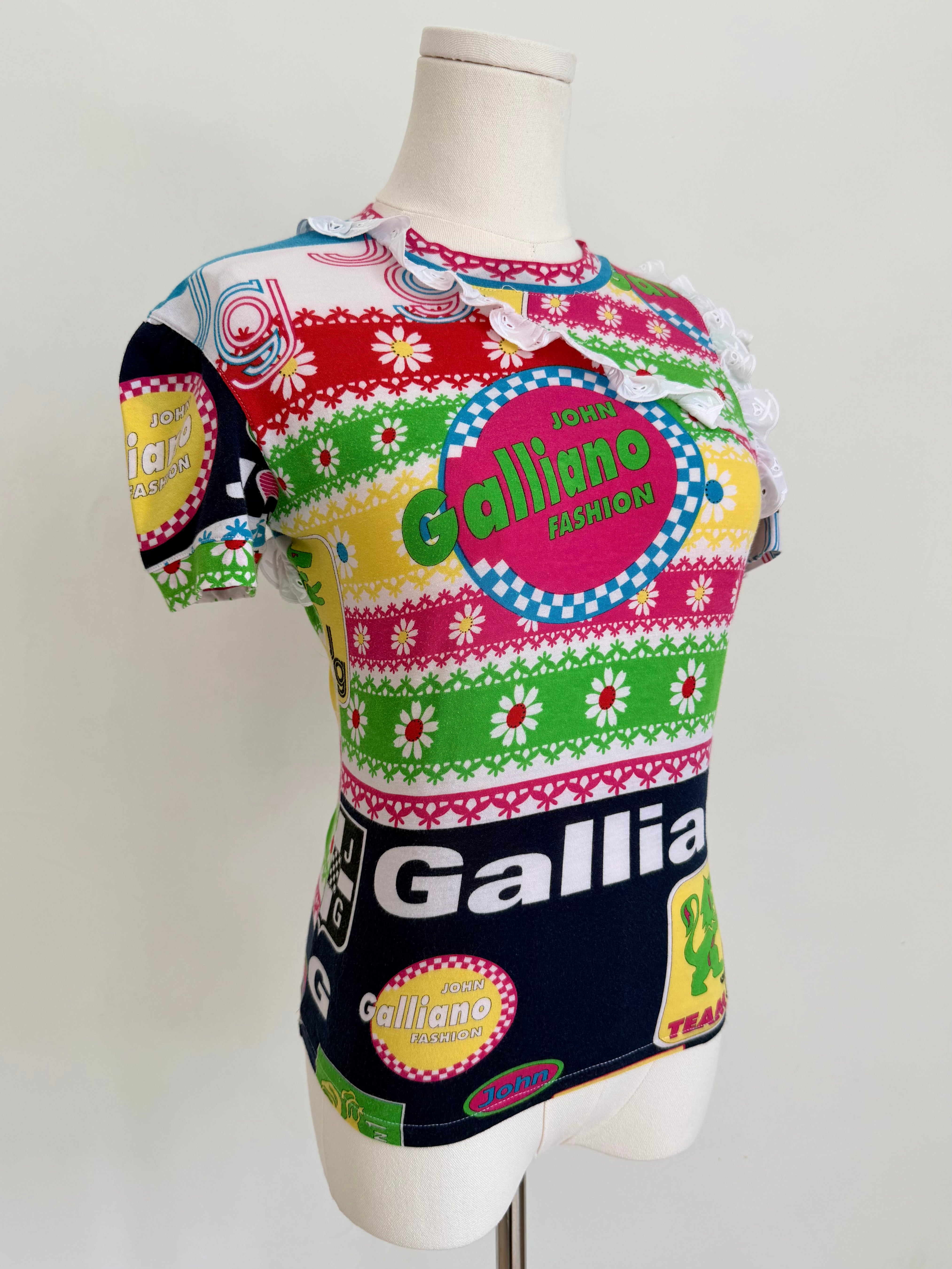 S/S 2002 Multicolor “Galliano Fashion” Ruffle Shirt