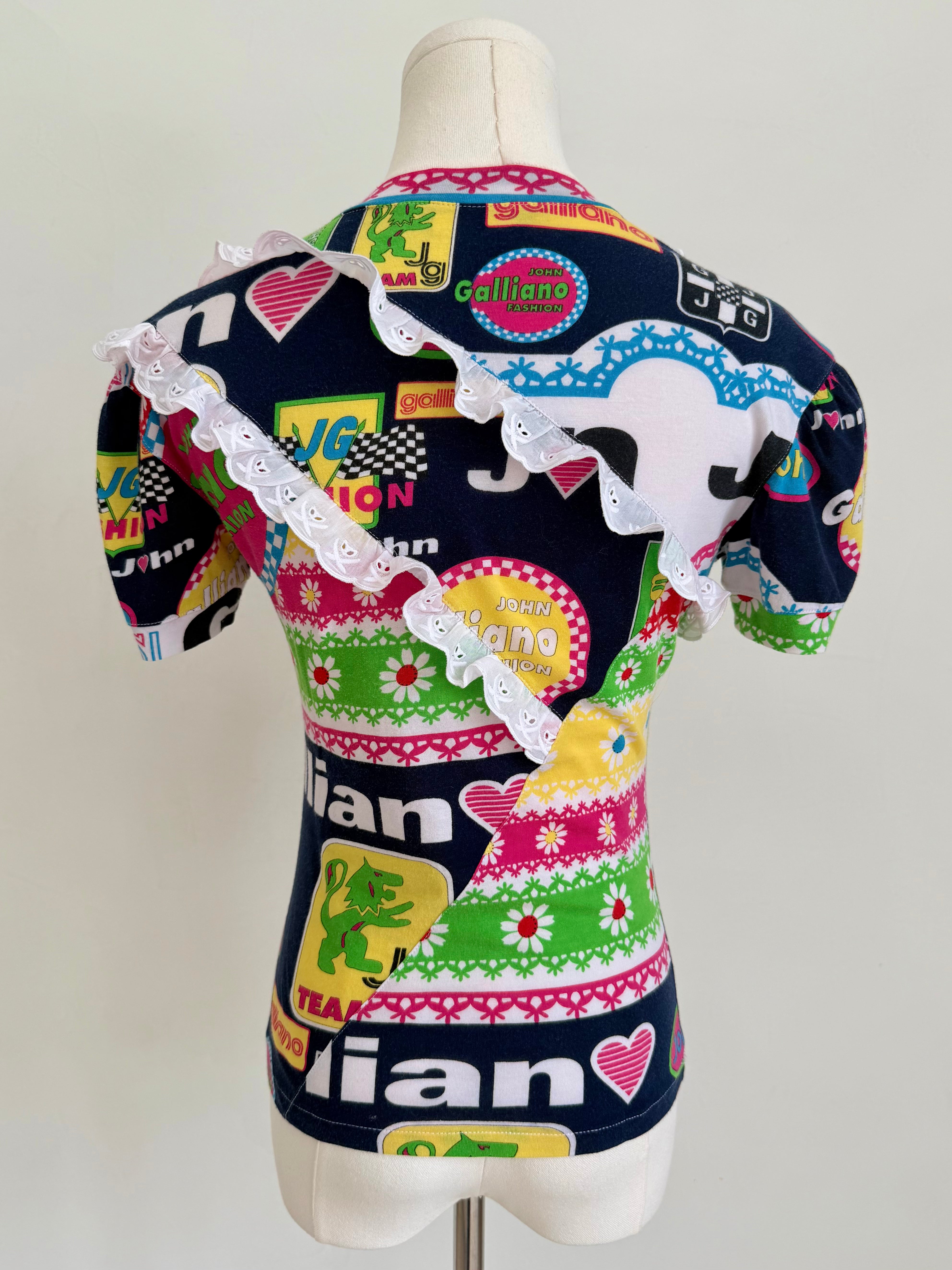 S/S 2002 Multicolor “Galliano Fashion” Ruffle Shirt