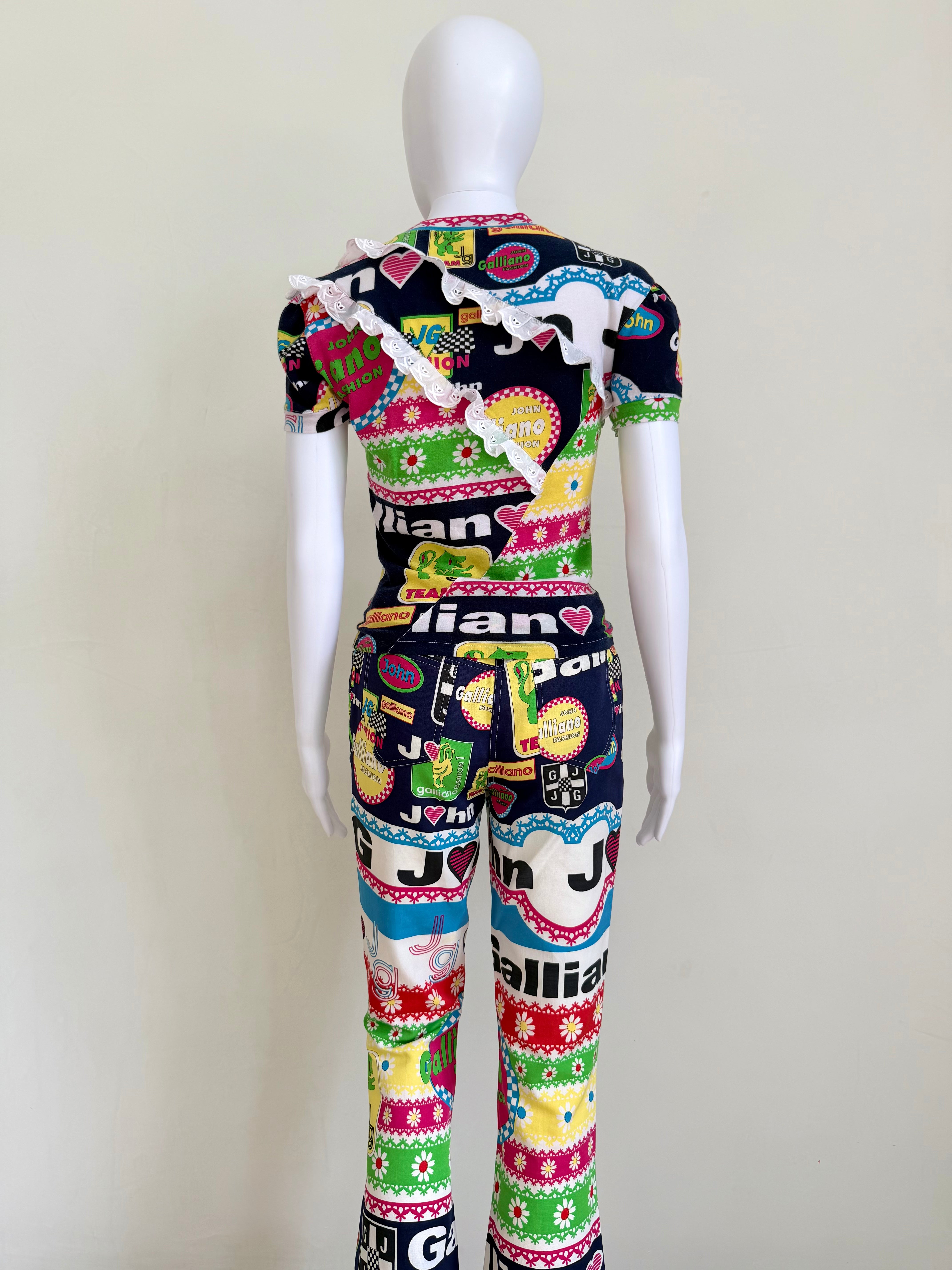 S/S 2002 Multicolor “Galliano Fashion” Ruffle Shirt