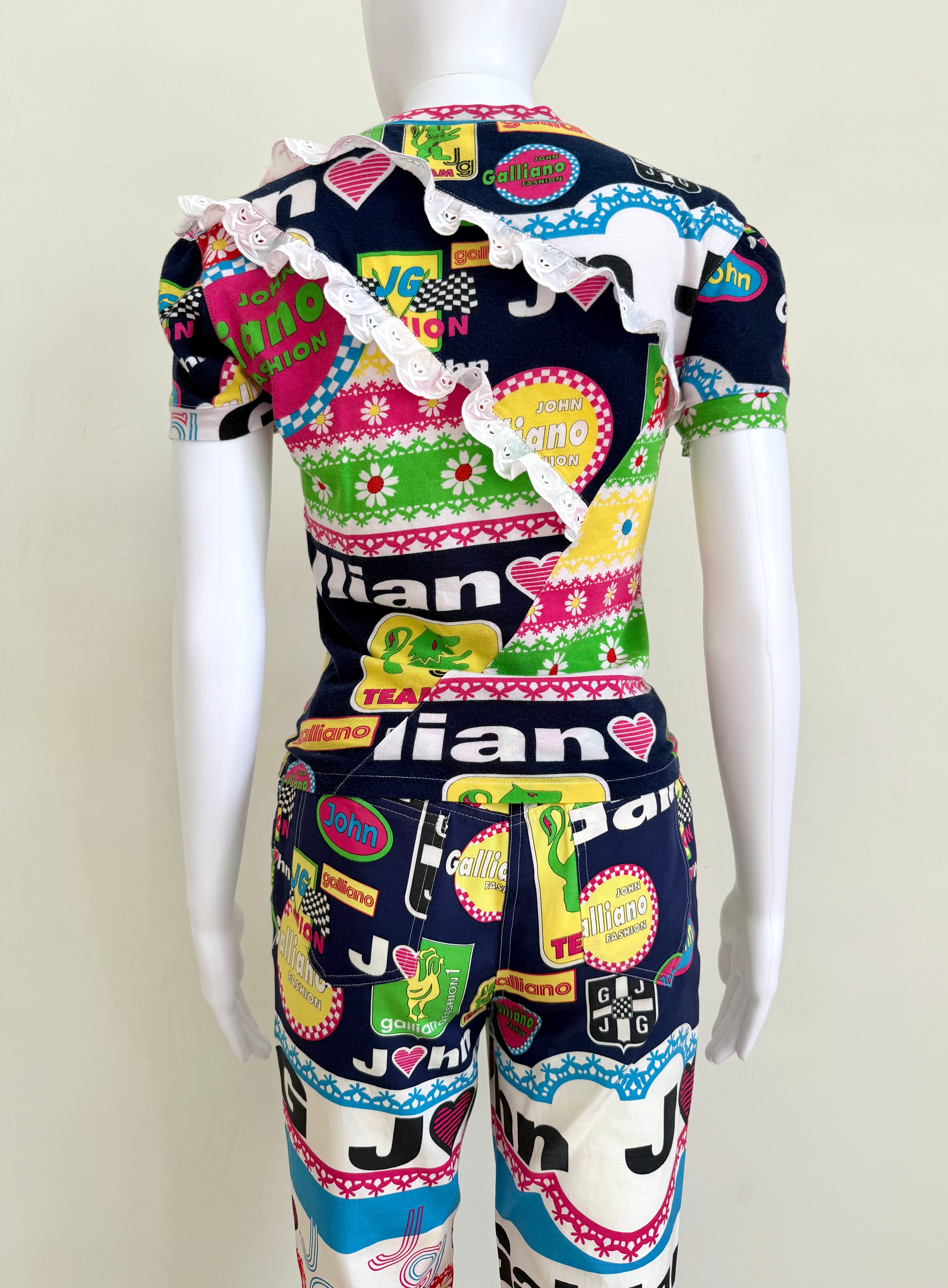 S/S 2002 Multicolor “Galliano Fashion” Ruffle Shirt