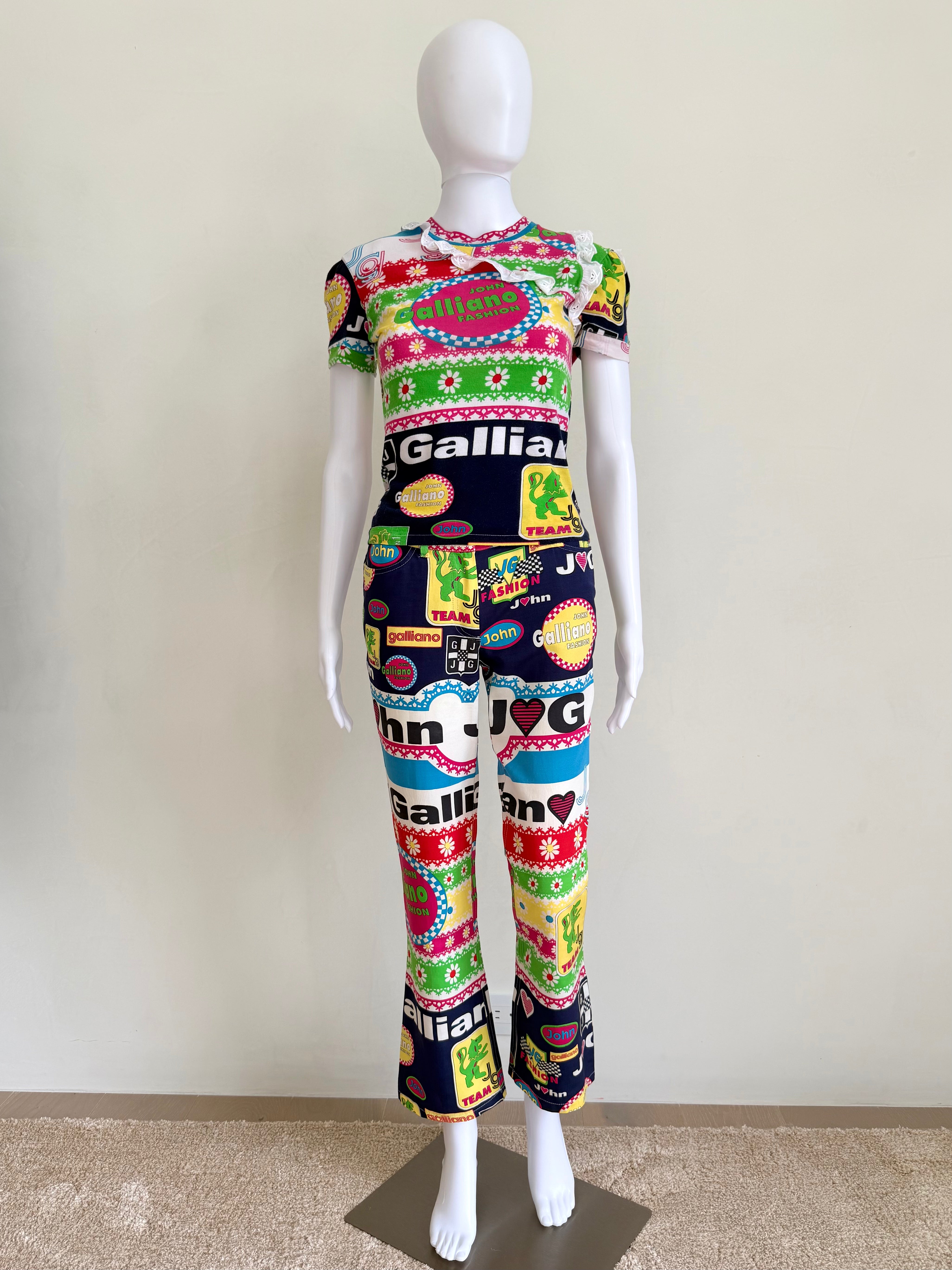 S/S 2002 Multicolor “Galliano Fashion” Ruffle Shirt