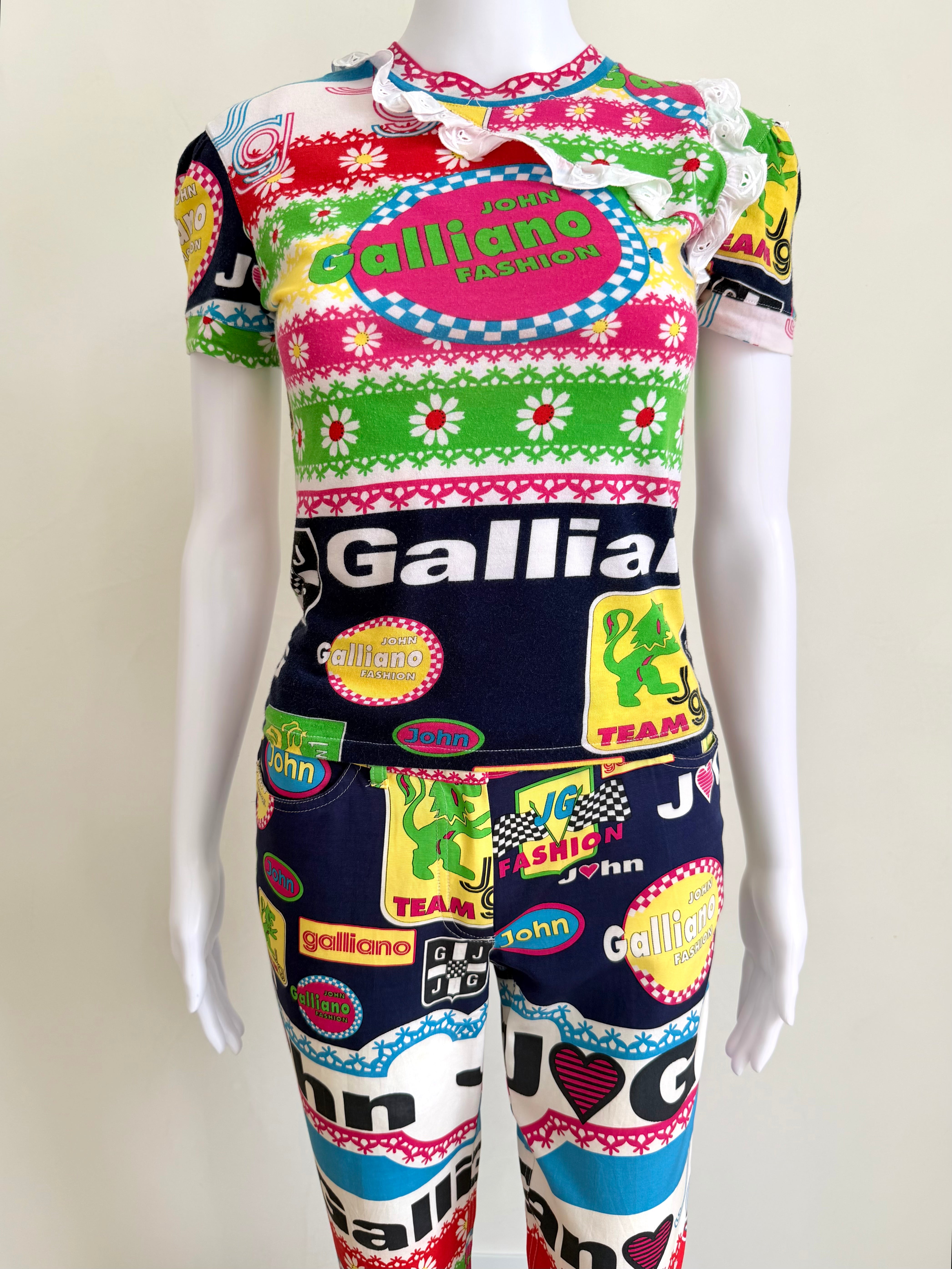 S/S 2002 Multicolor “Galliano Fashion” Ruffle Shirt