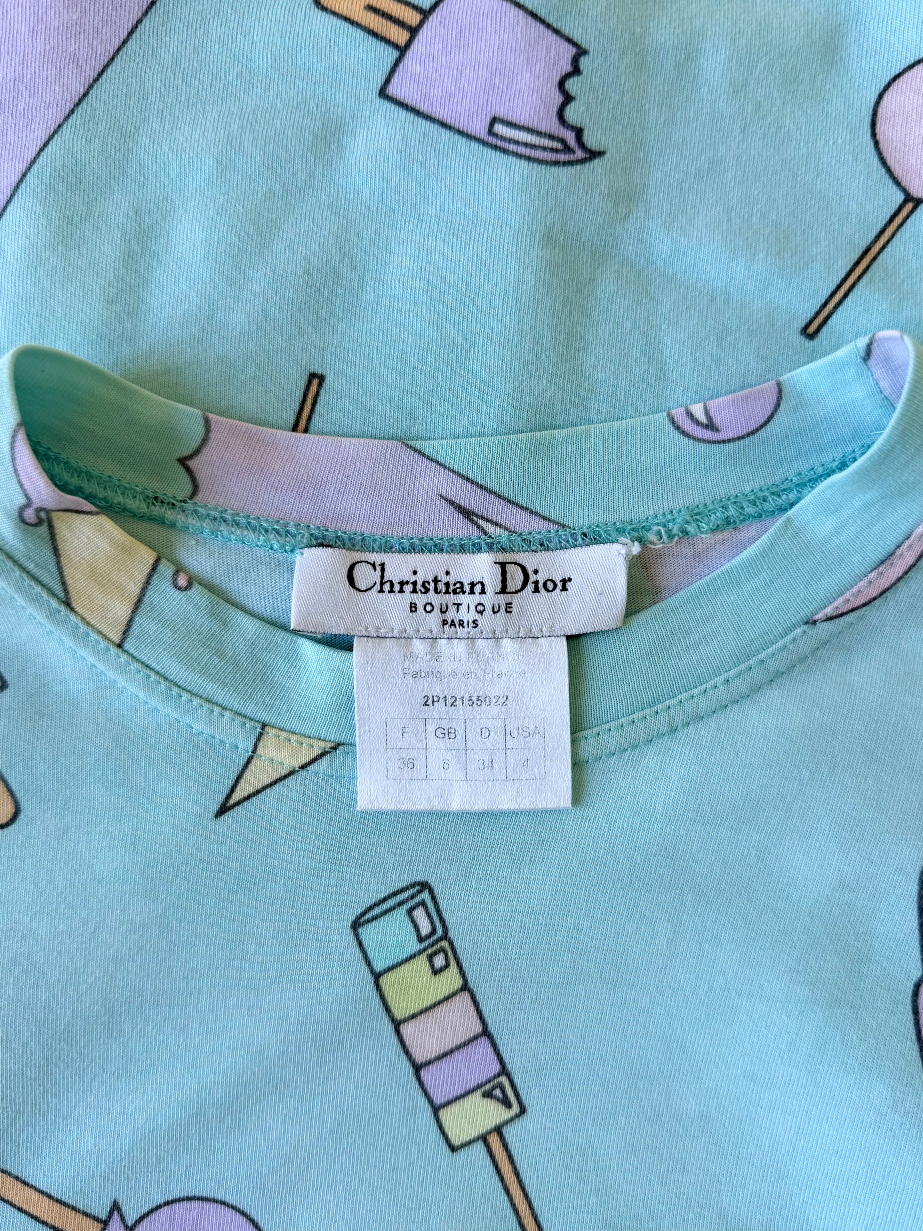 S/S 2004 Ice Cream Print T-Shirt