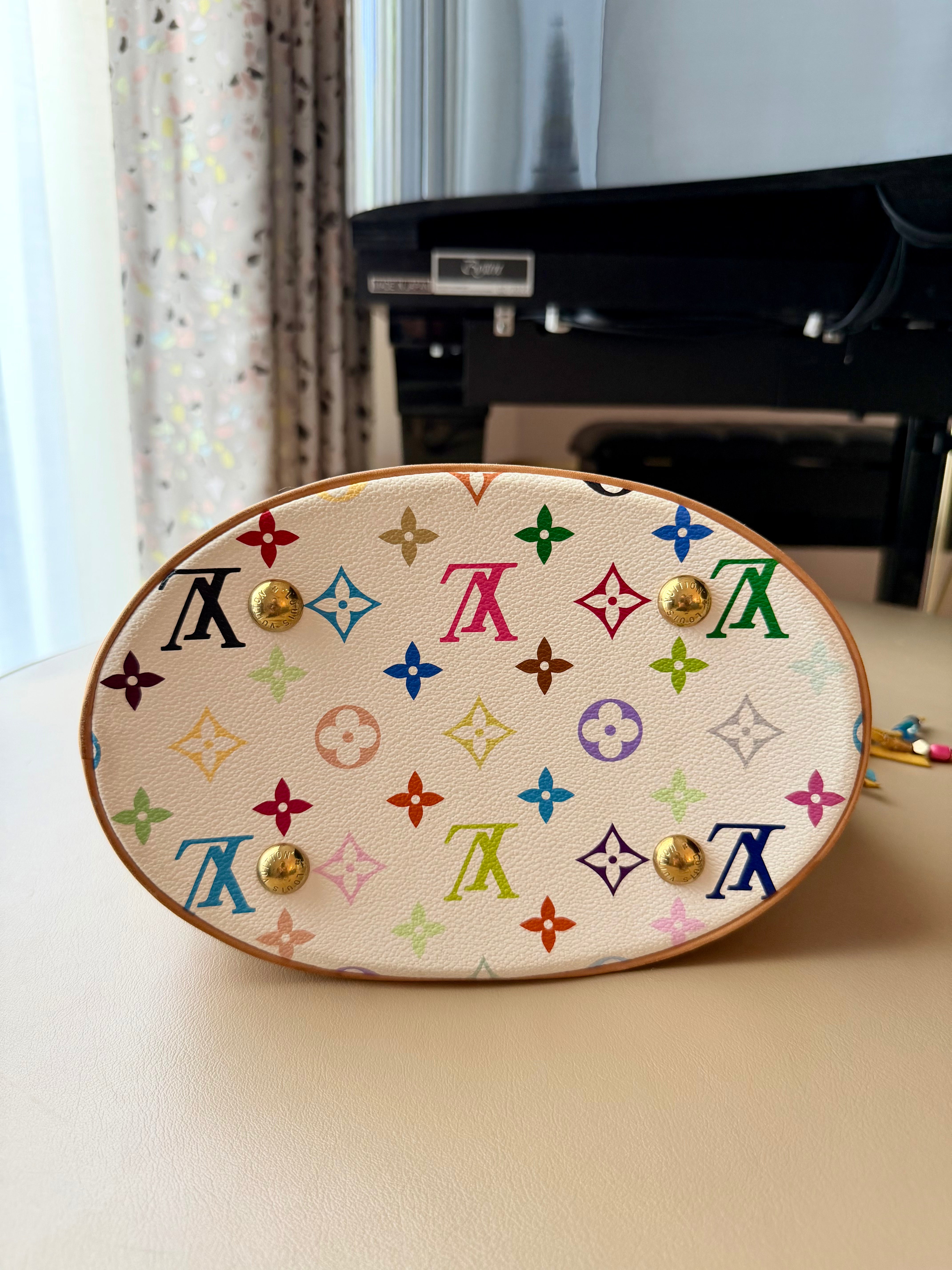 Murakami Multicolor Monogram Fringe Bucket Bag