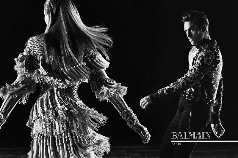 F/W 2016 White and Silver Sequin Embellished Tassel Longsleeve Dress