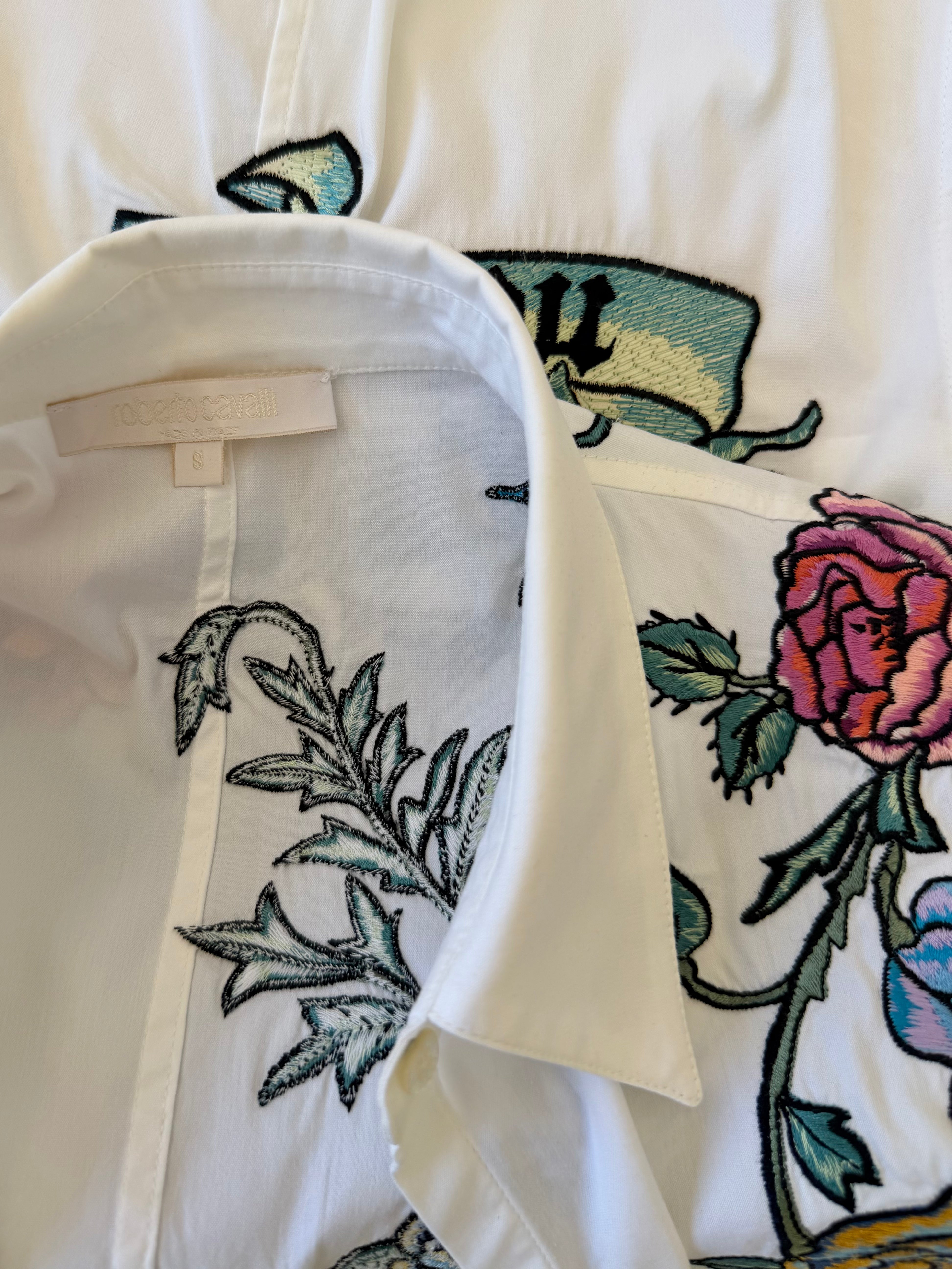 S/S 2003 “Forget Me Not” Embroidered White Shirt