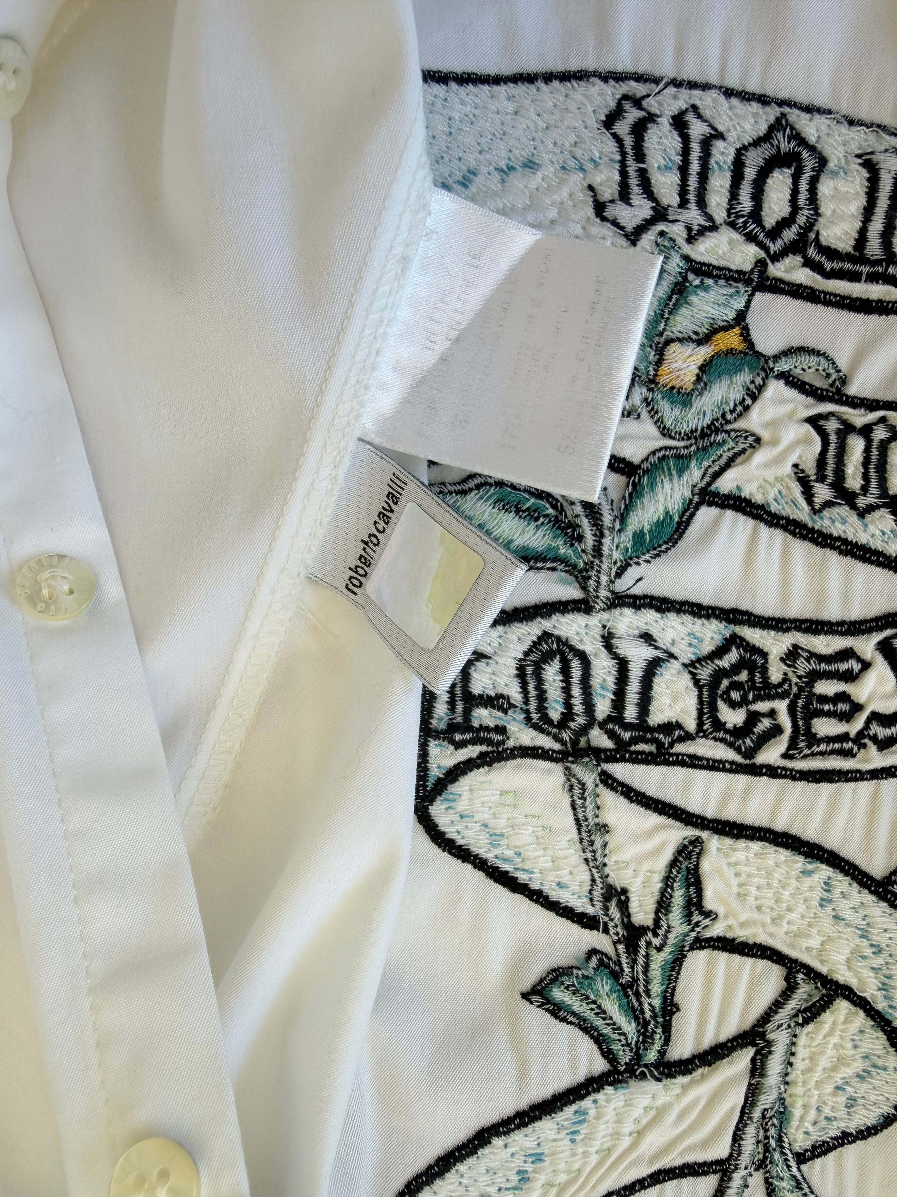 S/S 2003 “Forget Me Not” Embroidered White Shirt