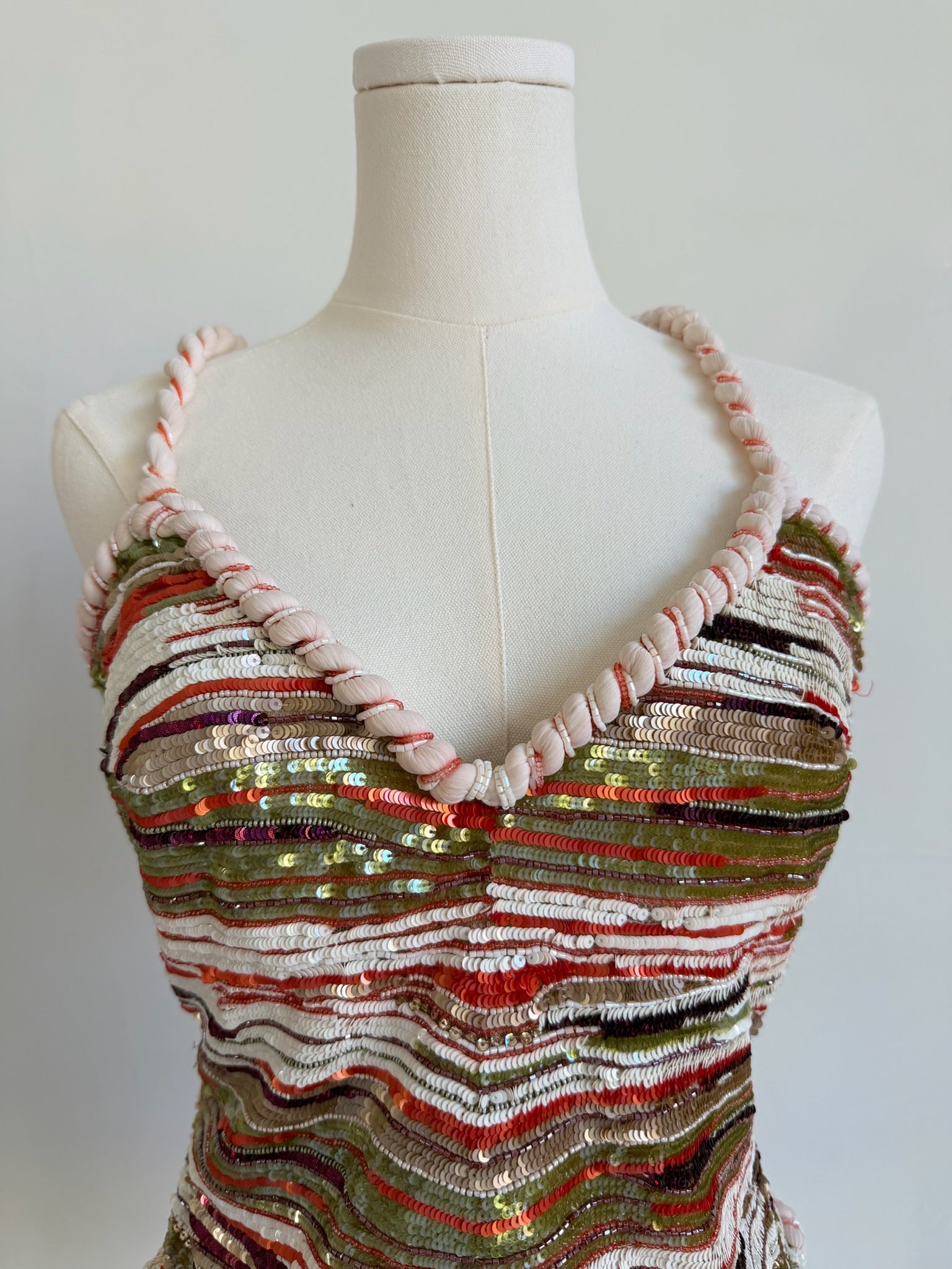 S/S 2005 Multicolor Sequin Rope-Strap Camisole Top