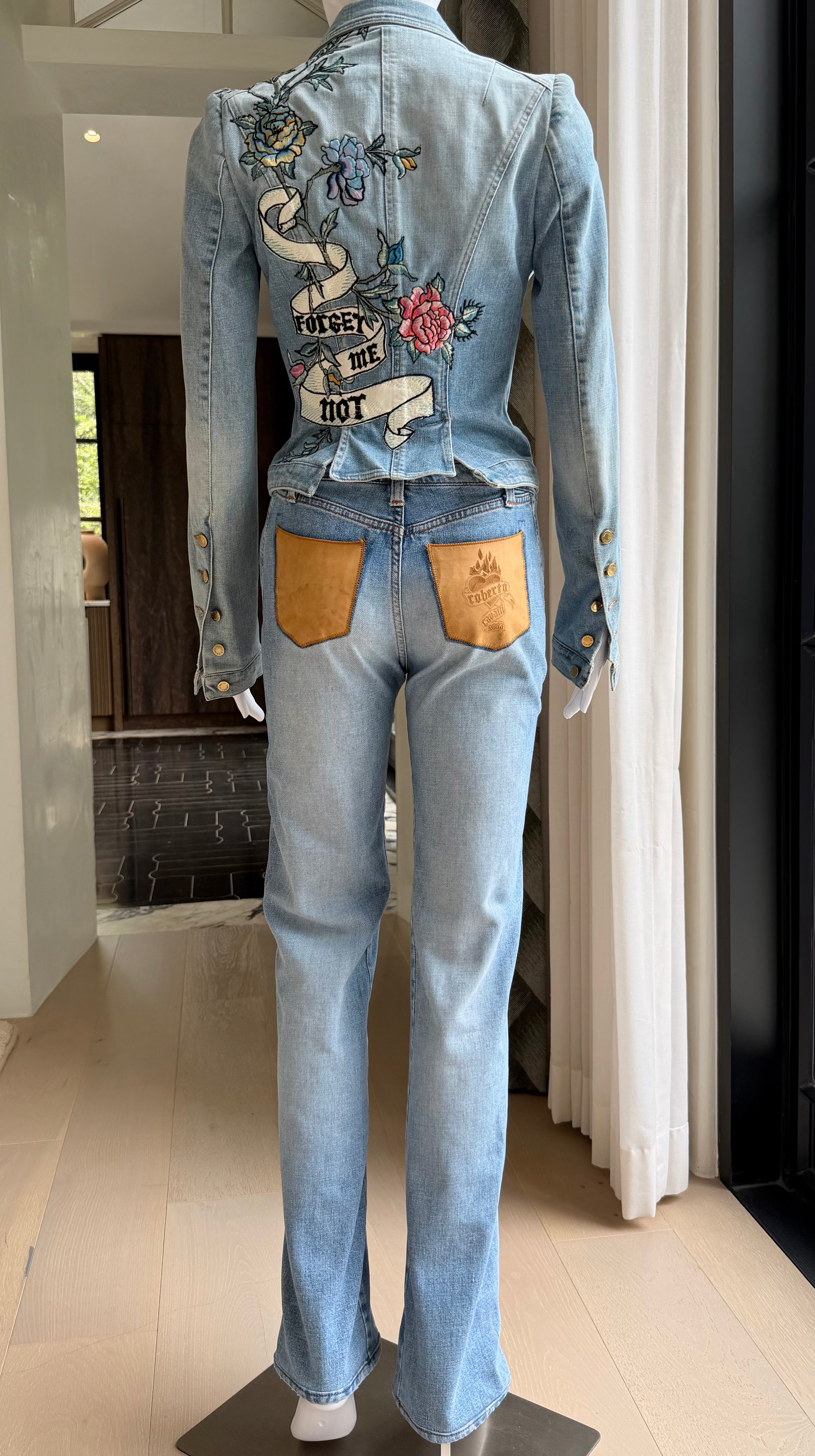 S/S 2003 "Tattoo" Patch Pocket Light Wash Jeans