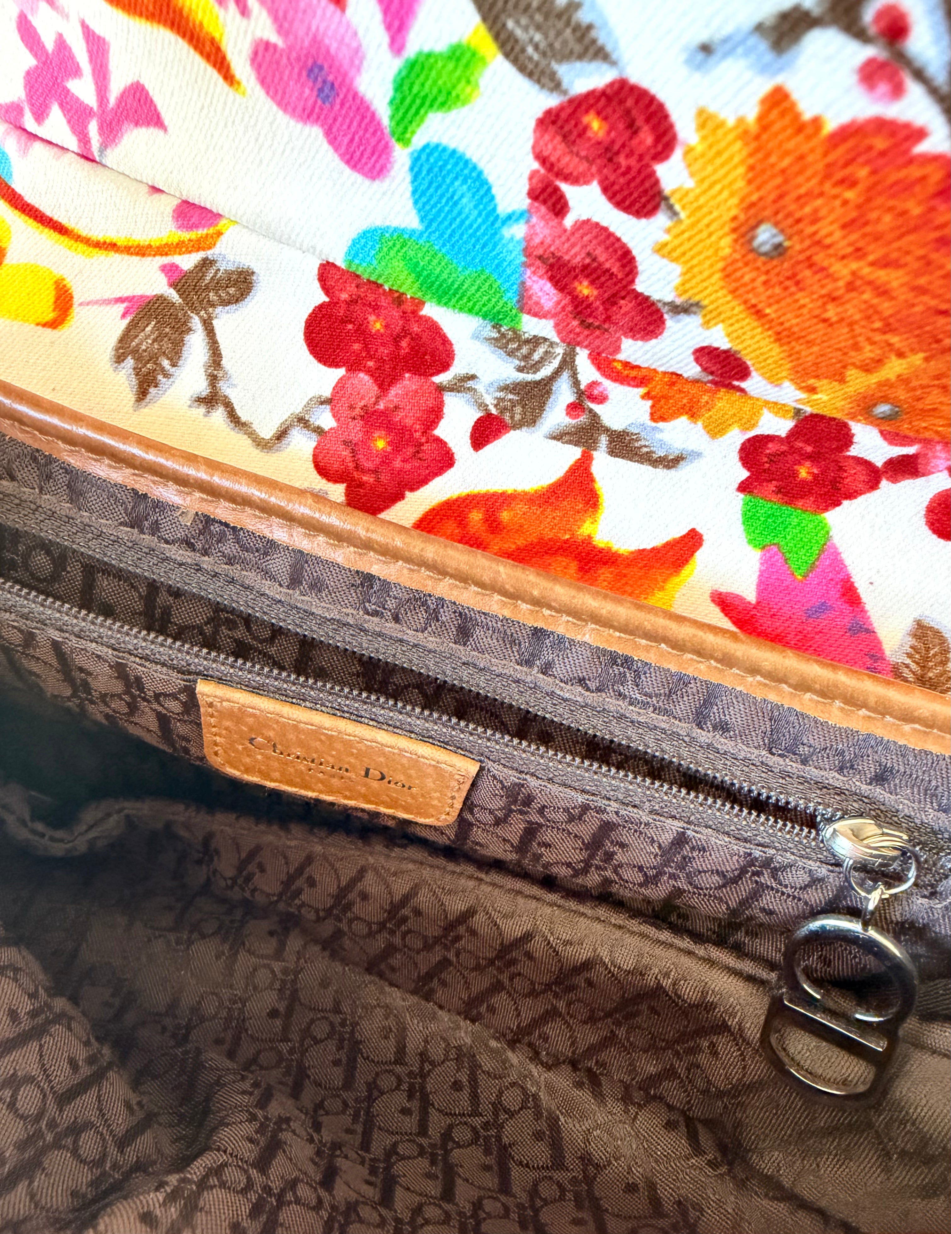 S/S 2005 Floral Canvas Saddle Bag