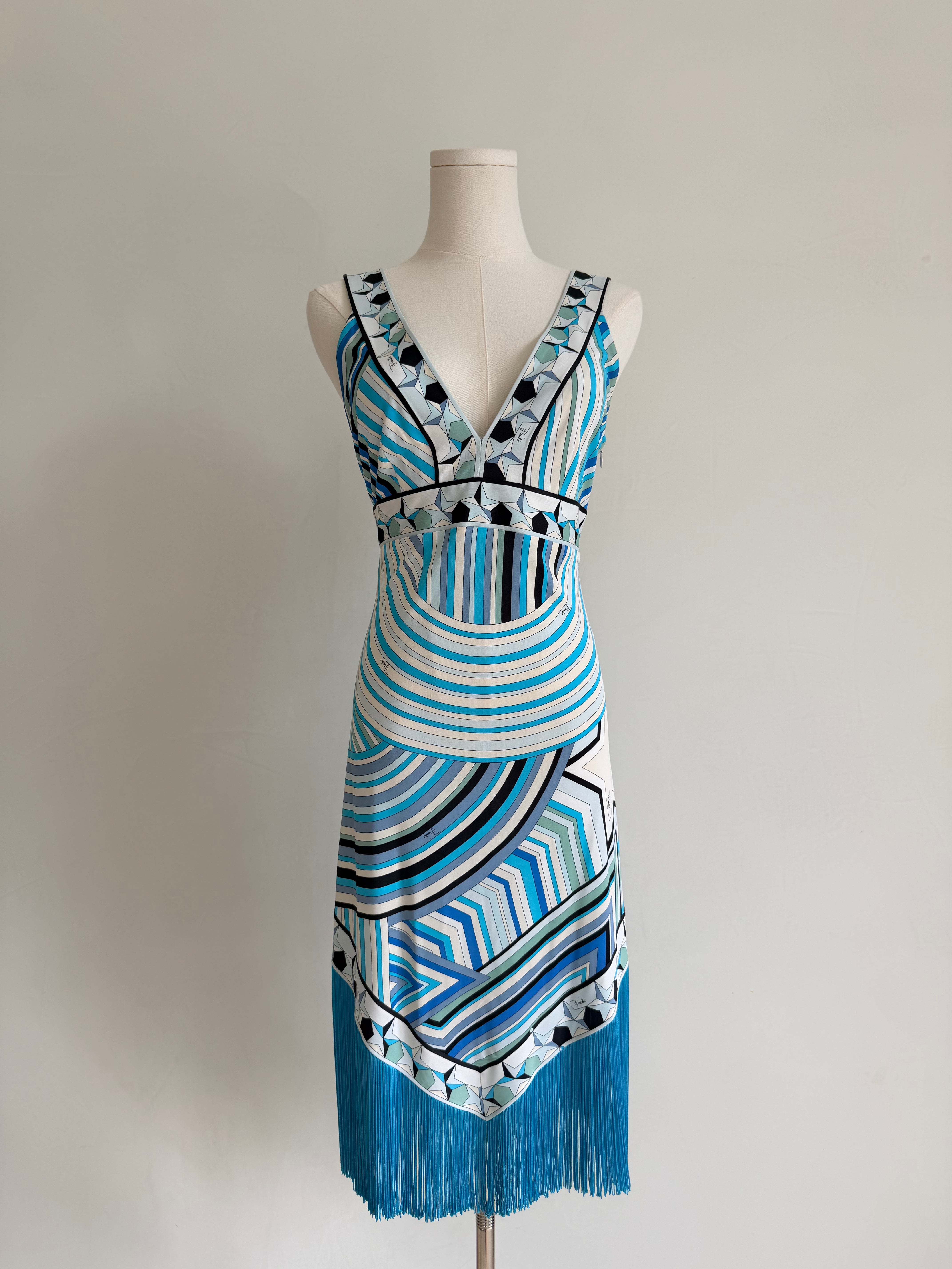 S/S 2008 Blue Fringe Star Dress