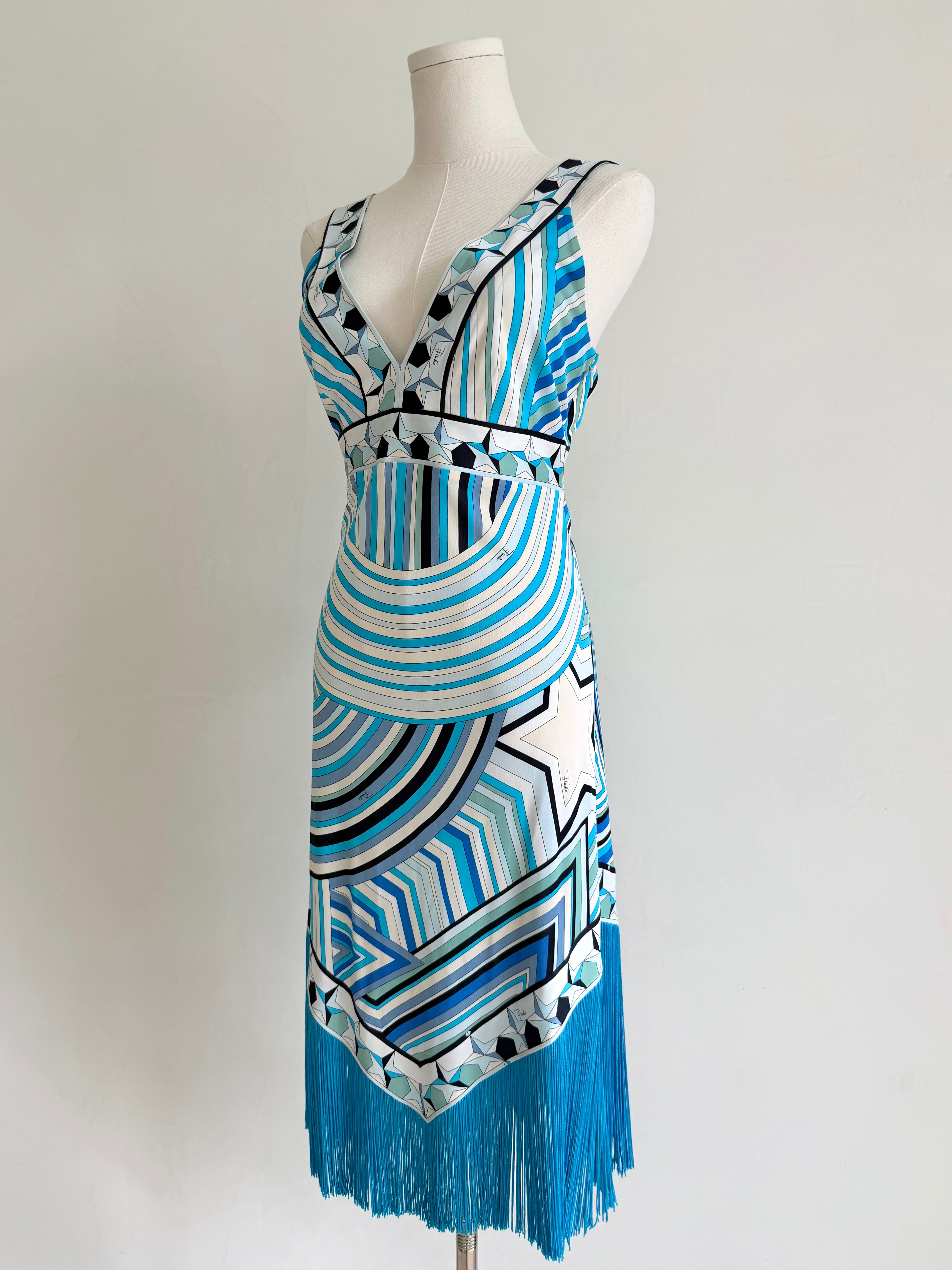 S/S 2008 Blue Fringe Star Dress