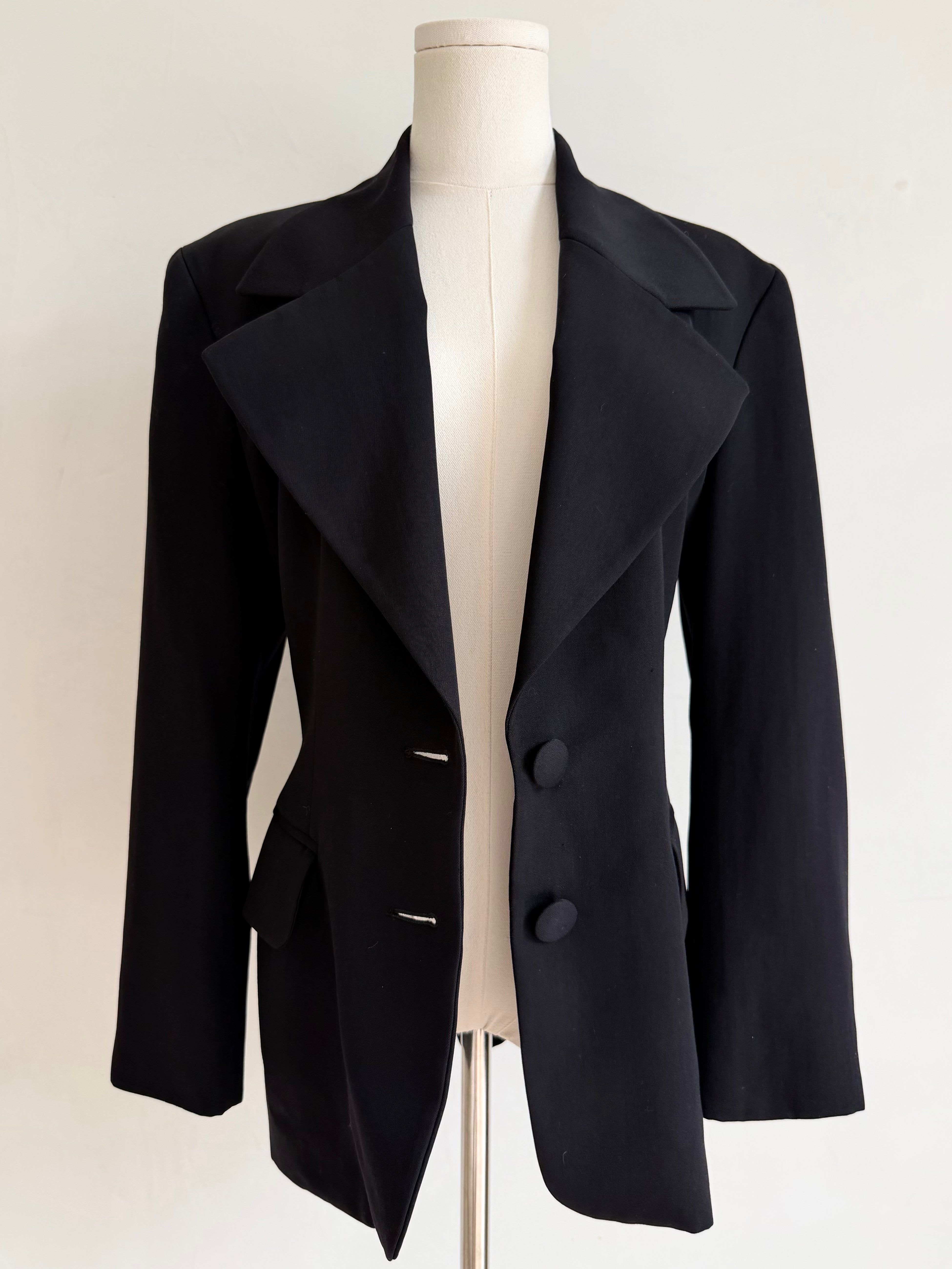 Black Oversized "Which Witch?" Blazer