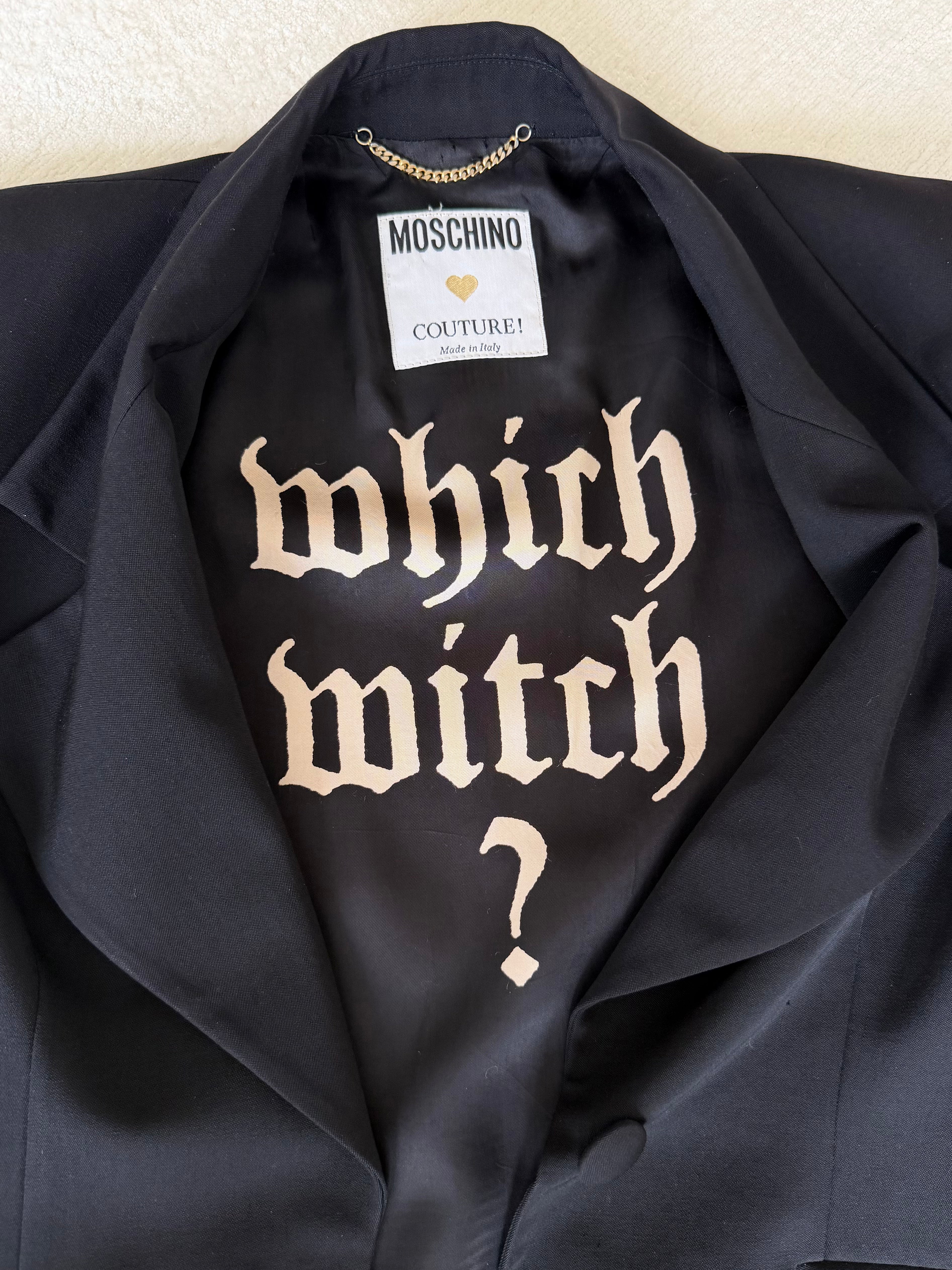 Black Oversized "Which Witch?" Blazer
