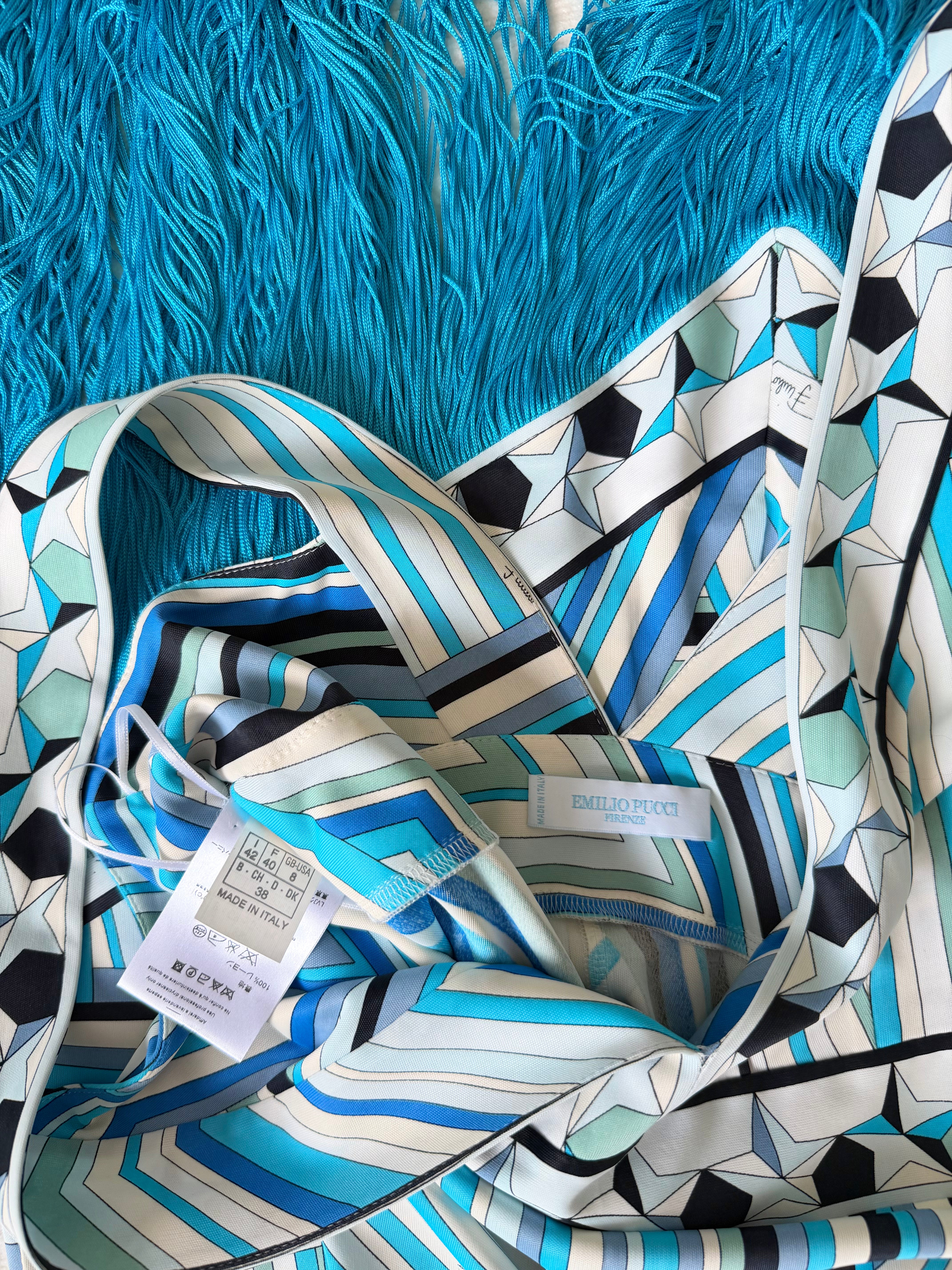 S/S 2008 Blue Fringe Star Dress