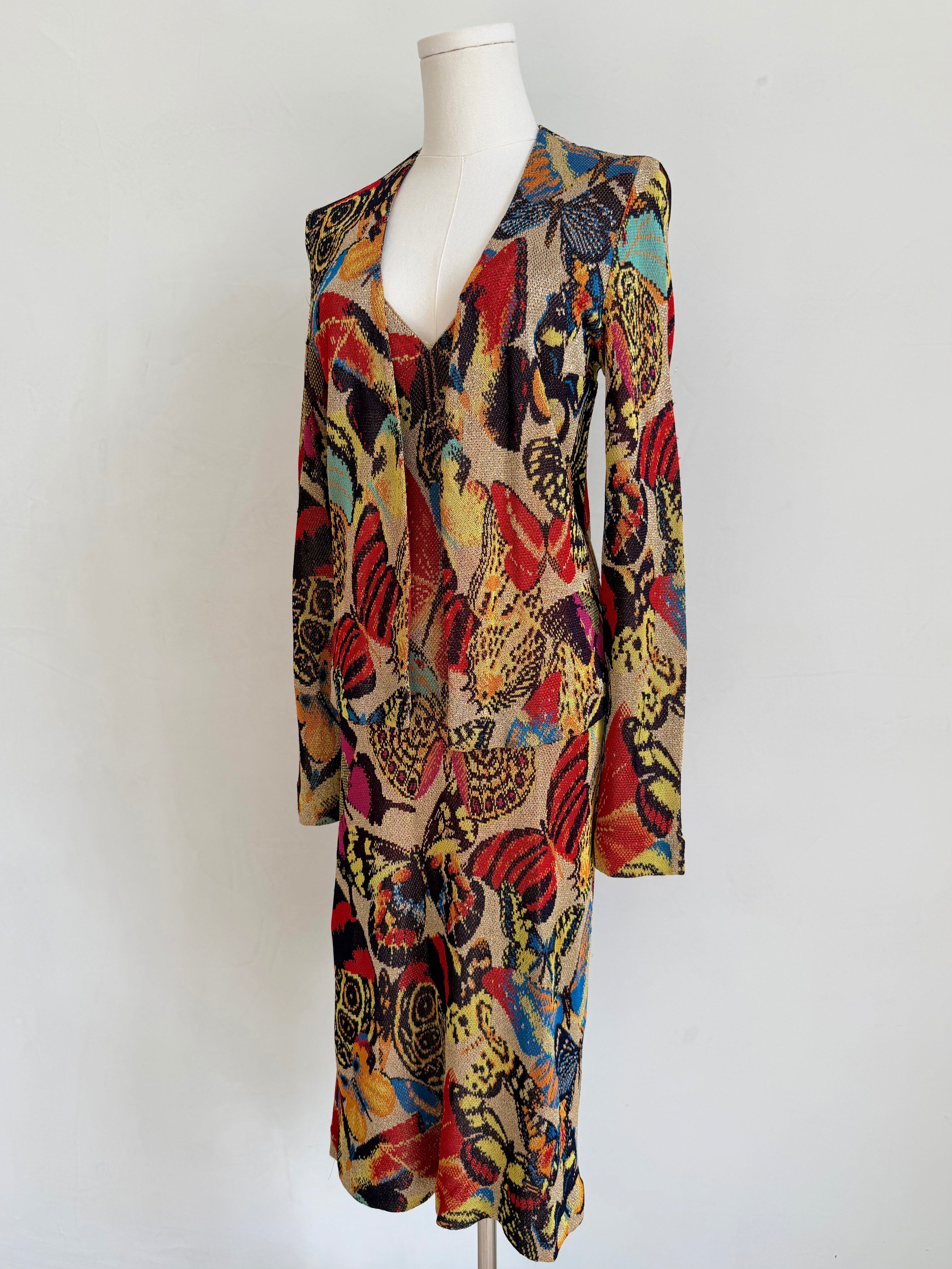 Rare 1980s Knit Butterfly Set