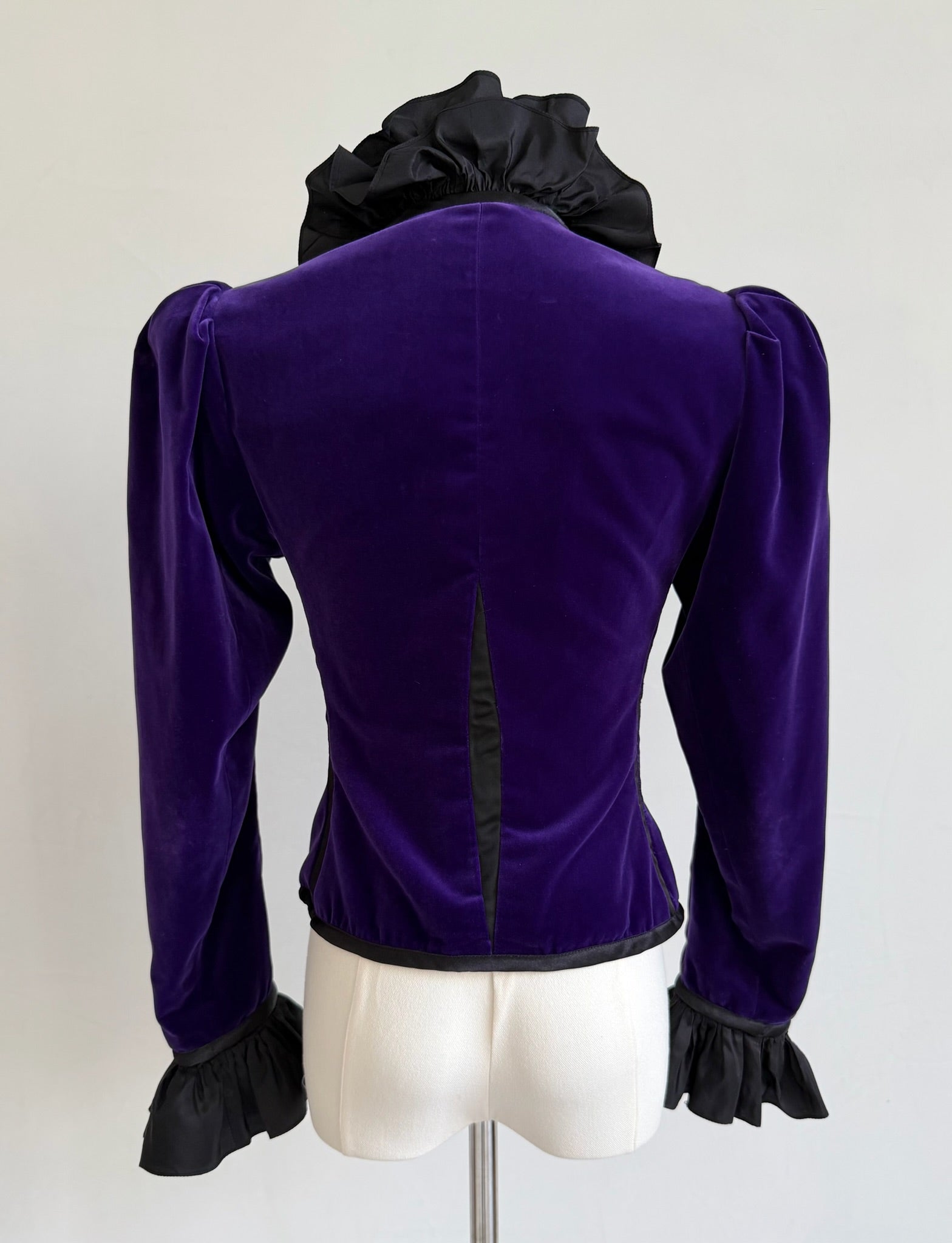 F/W 1982 Purple Velvet Rive Gauche Ruffled Jacket