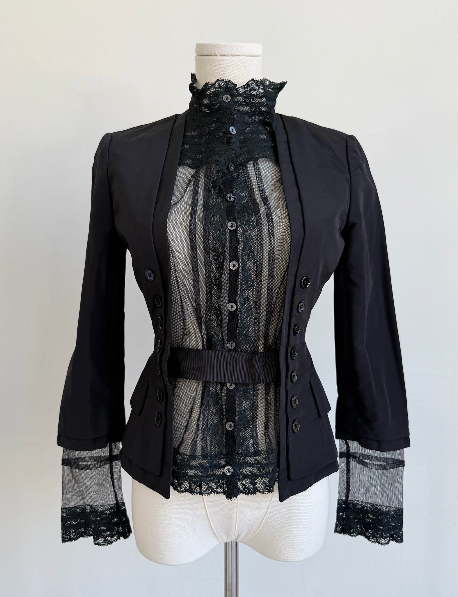 S/S 2005 Black Lace Panel Blazer