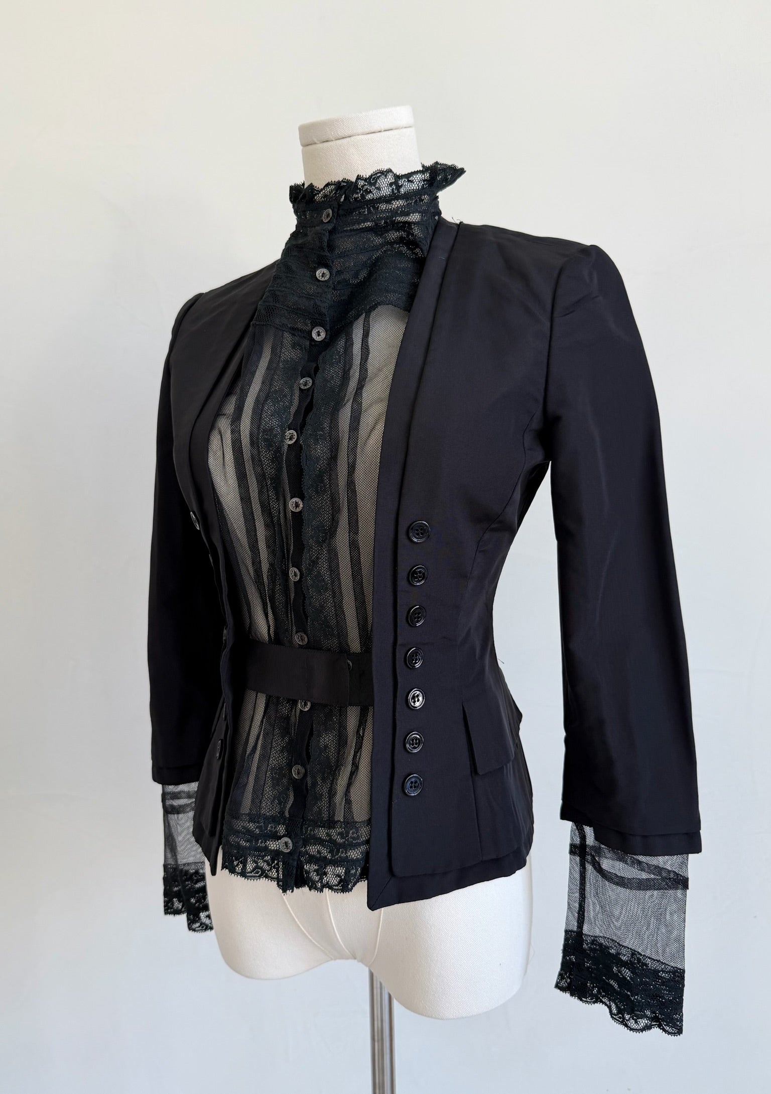 S/S 2005 Black Lace Panel Blazer