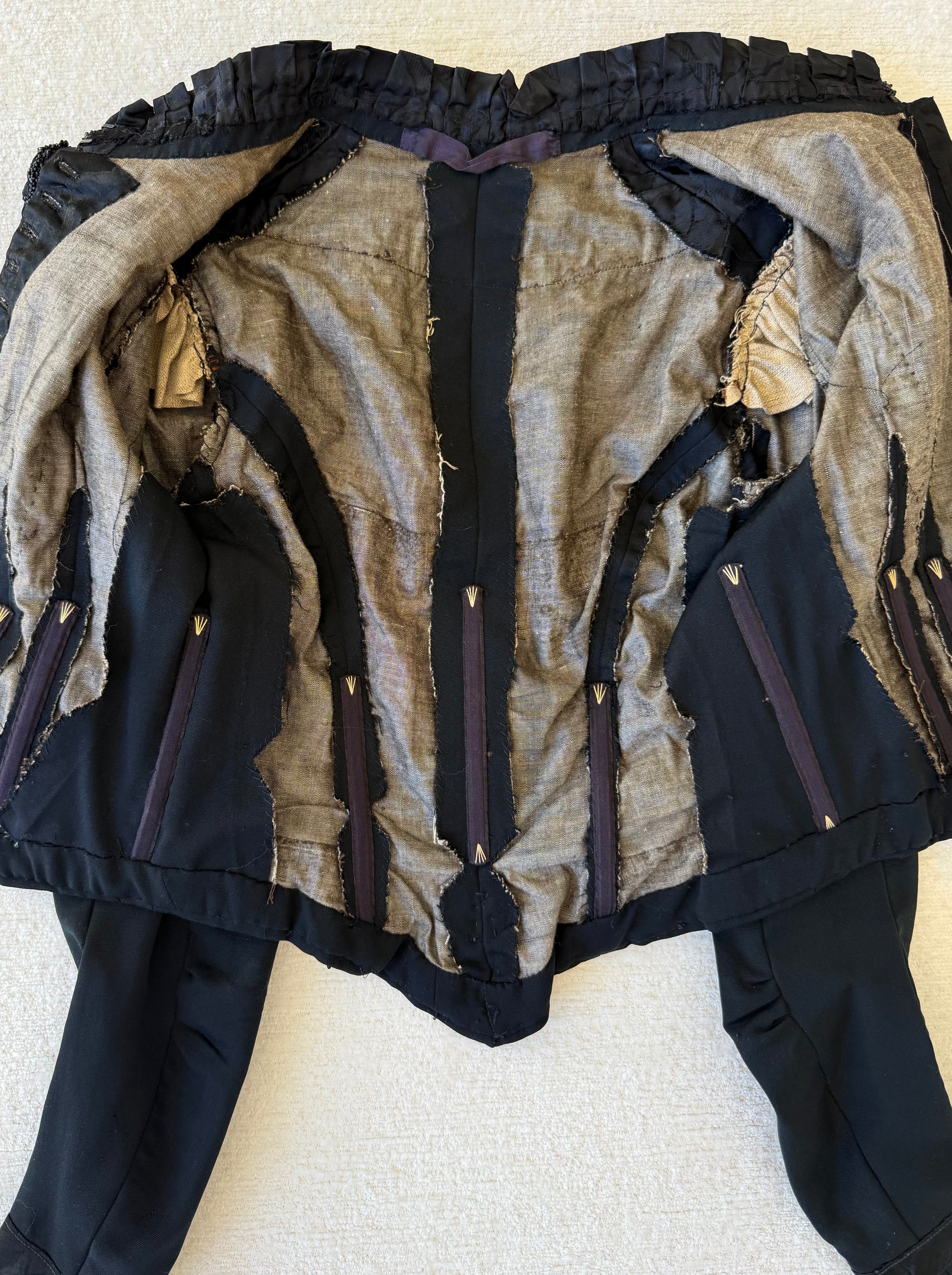 Late Victorian–Early Edwardian Black Beaded Bodice Jacket