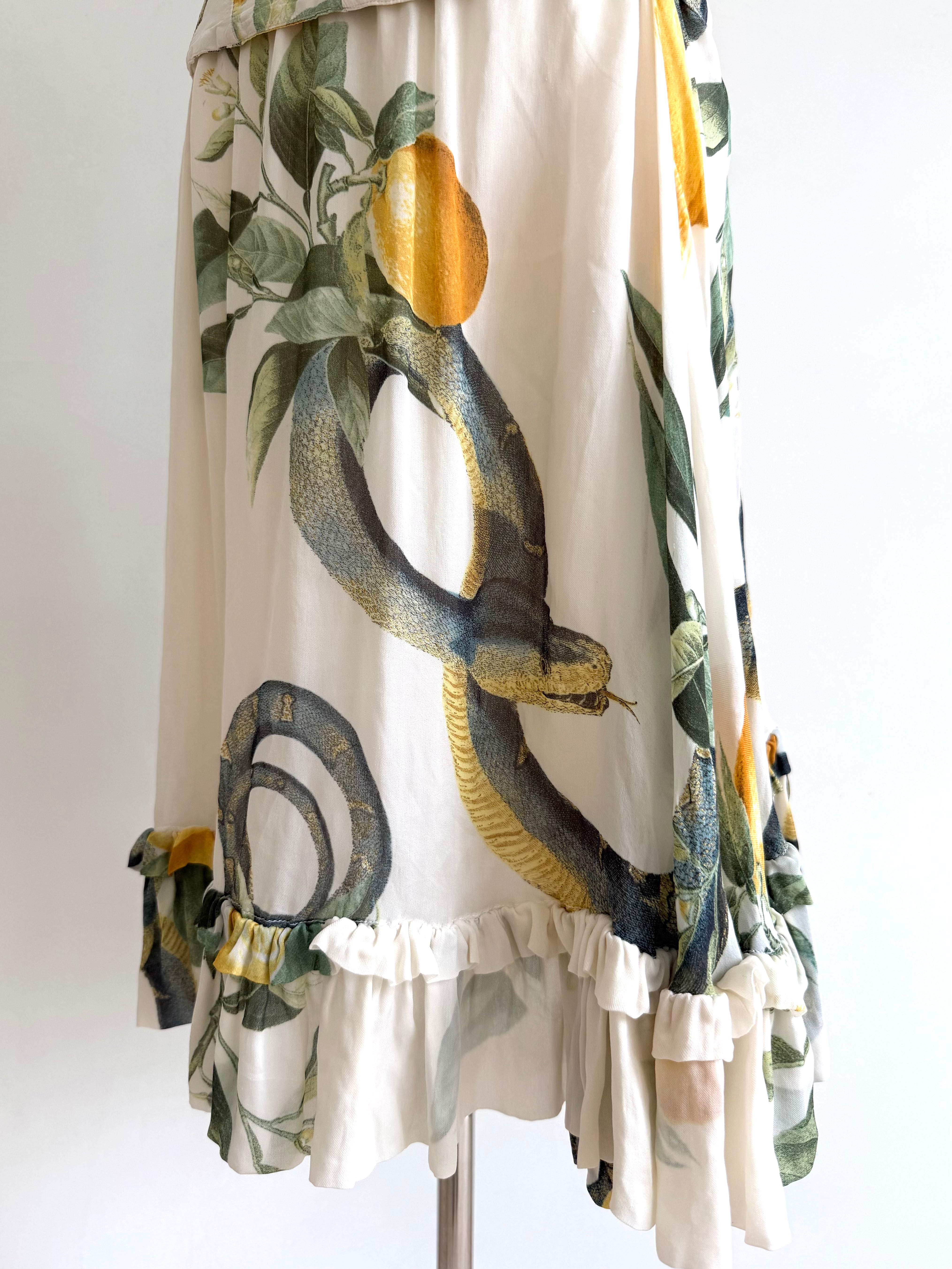 S/S 2005 "Lemon & Serpent" Ruffled Skirt
