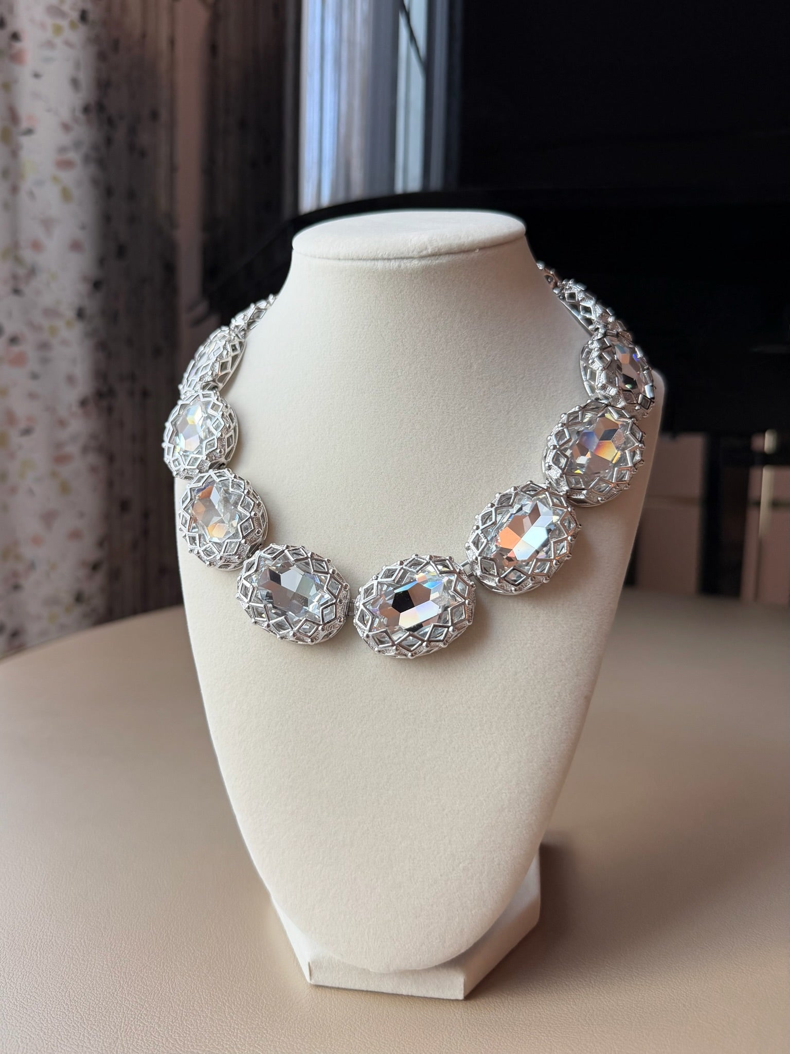 By Gianfranco Ferre Headlight Crystal Cabochon Necklace