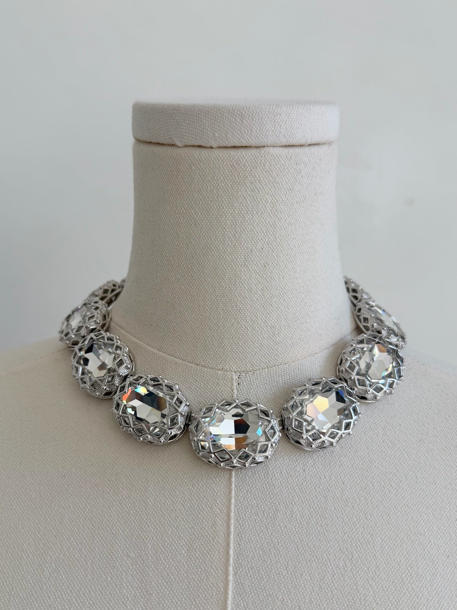 By Gianfranco Ferre Headlight Crystal Cabochon Necklace