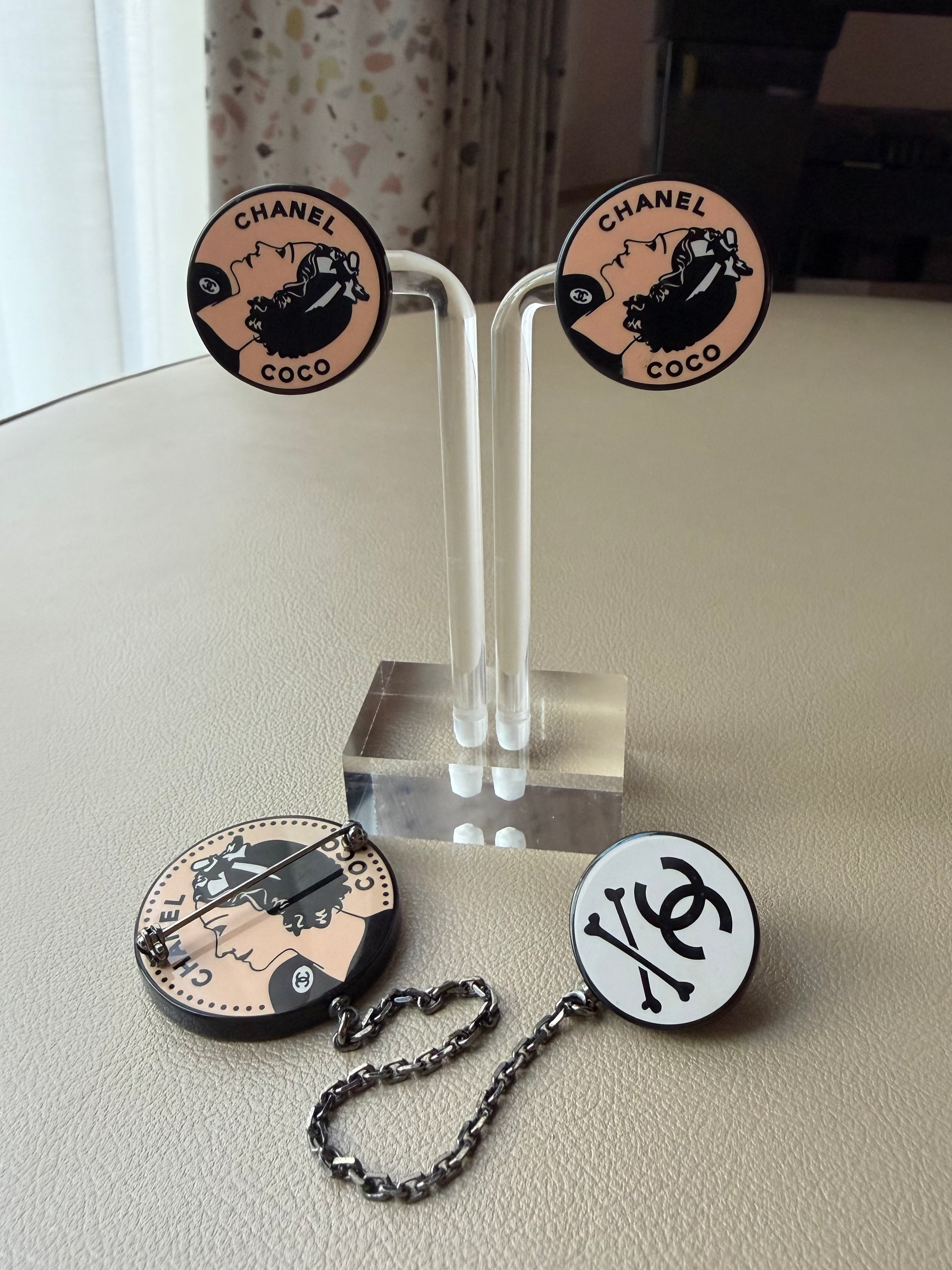 S/S 2003 ‘Coco Portrait’ Medallion Clip-On Earrings