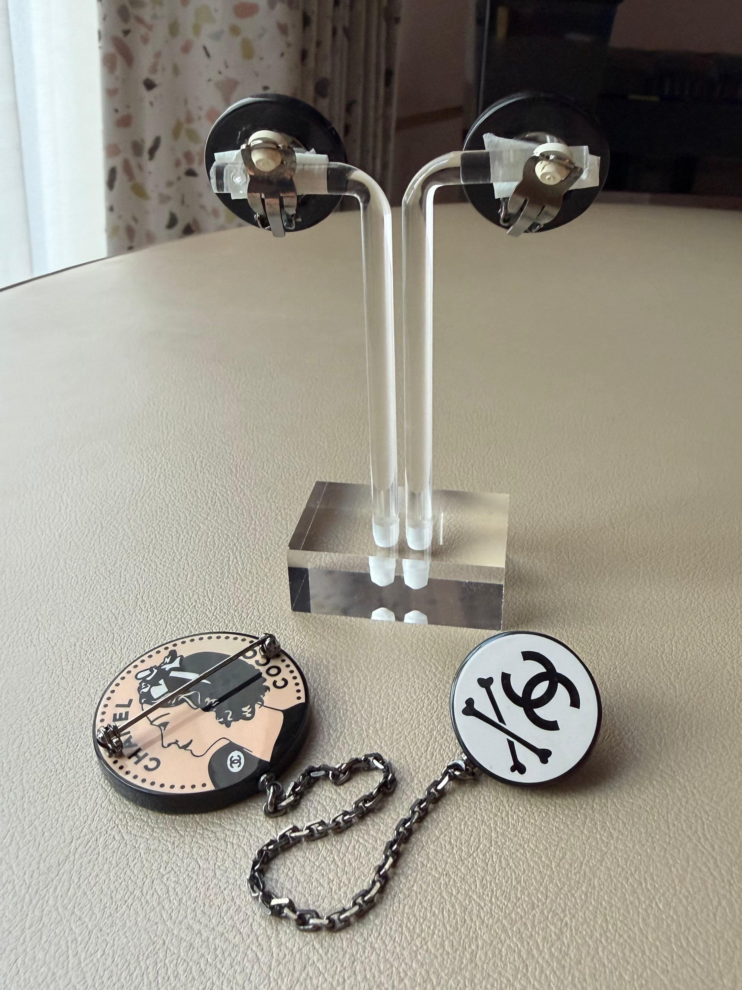 S/S 2003 ‘Coco Portrait’ Medallion Clip-On Earrings