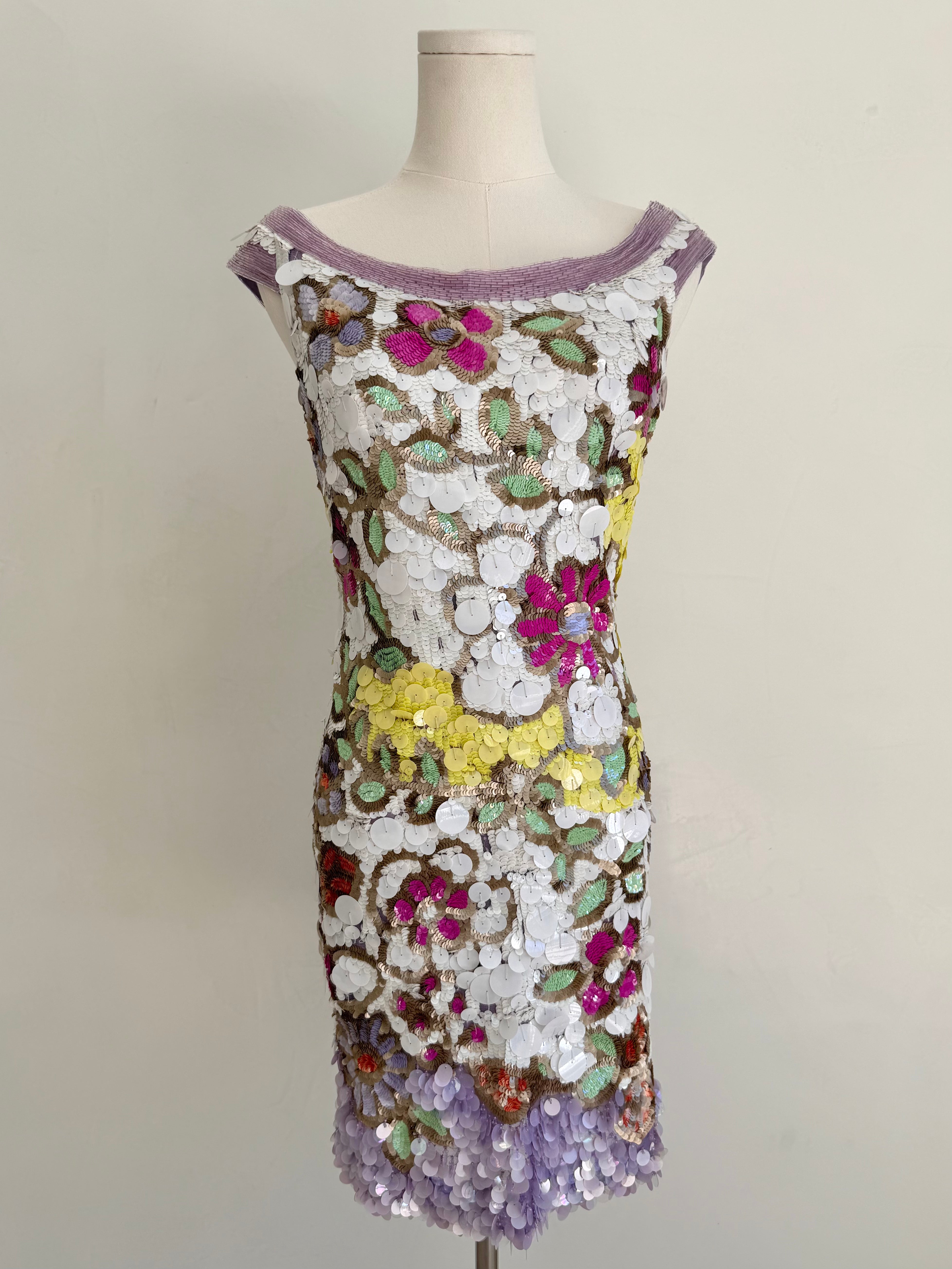 S/S 2004 Floral Sequin Mini Dress