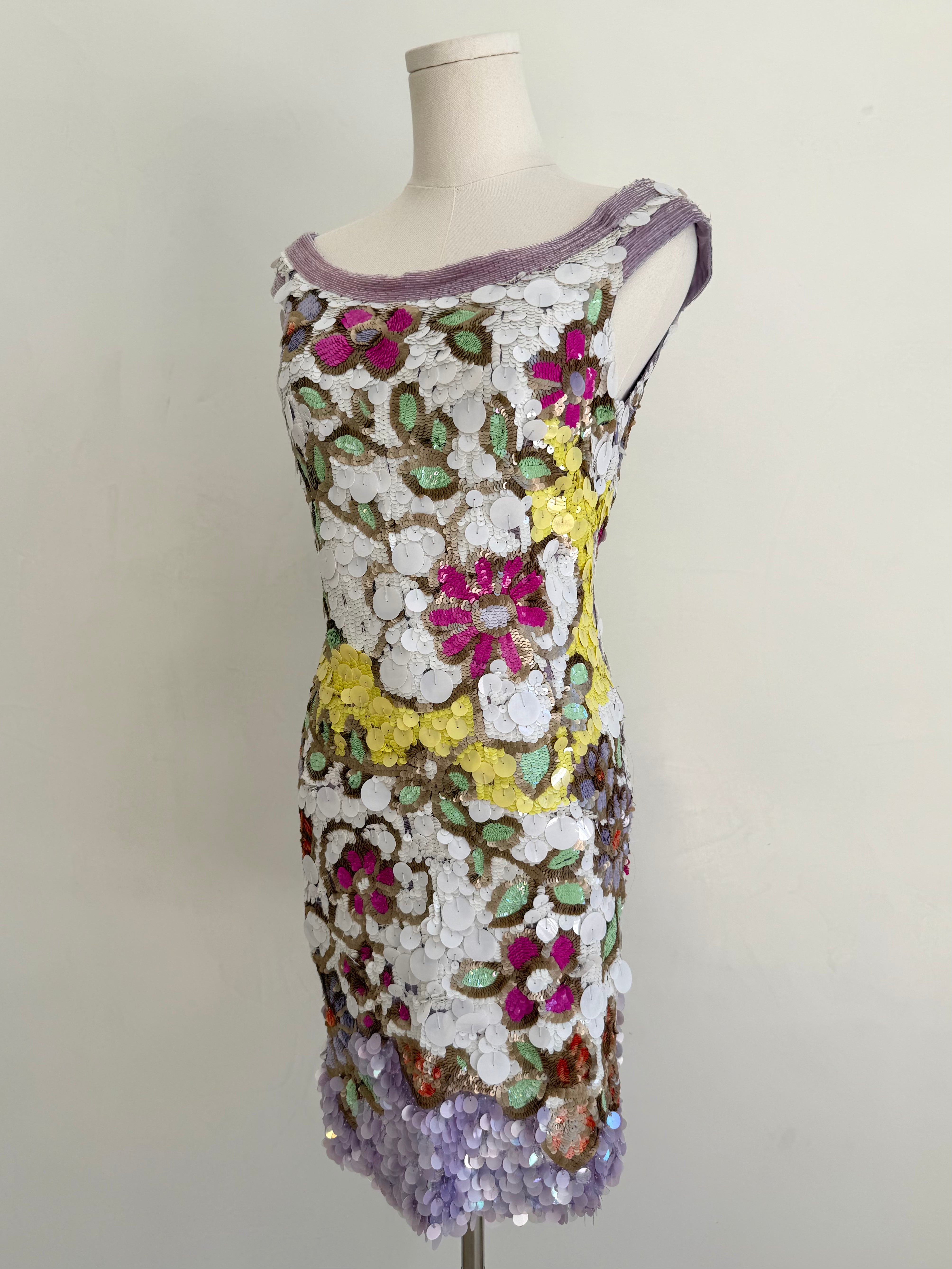 S/S 2004 Floral Sequin Mini Dress