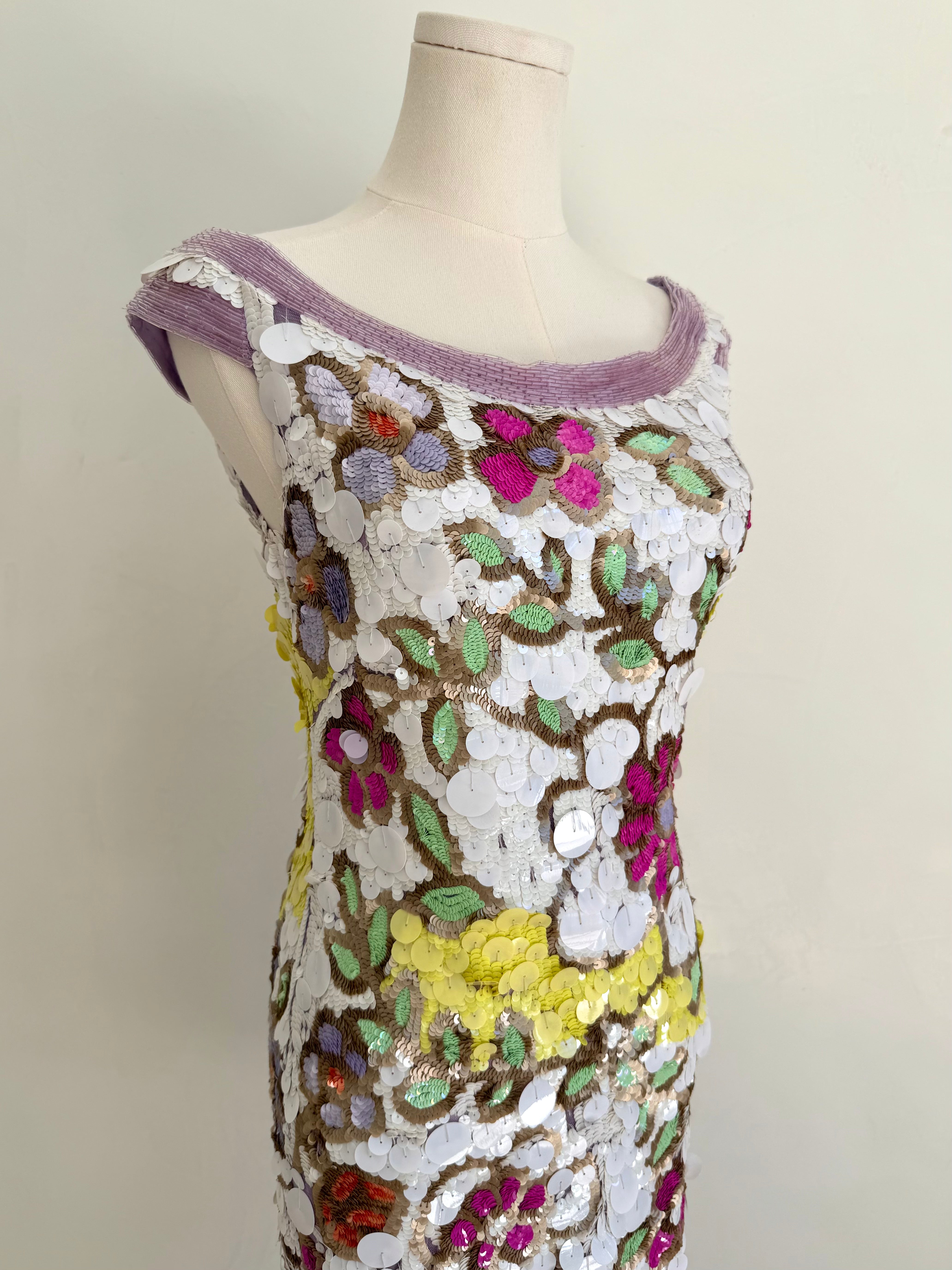 S/S 2004 Floral Sequin Mini Dress