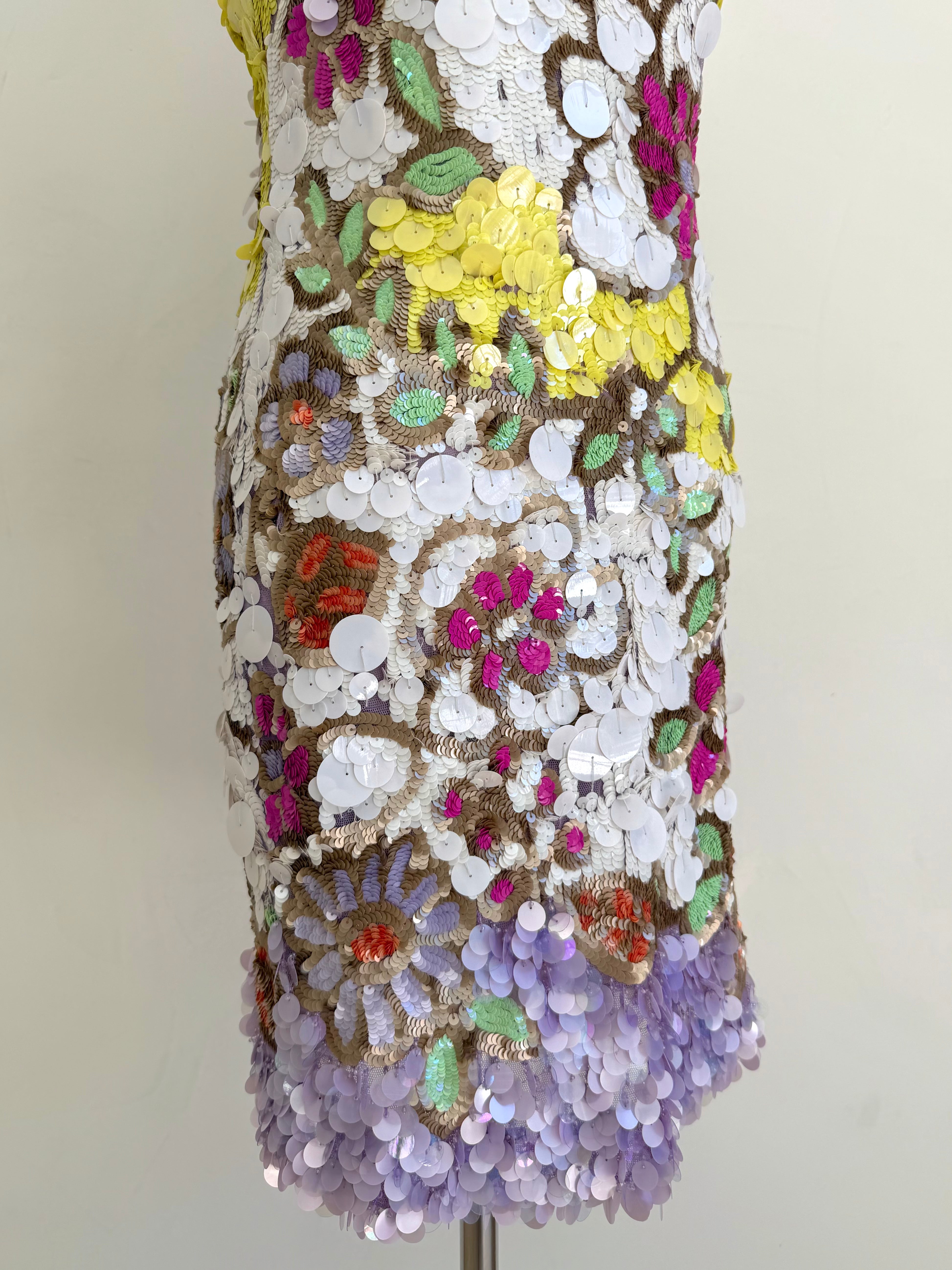 S/S 2004 Floral Sequin Mini Dress