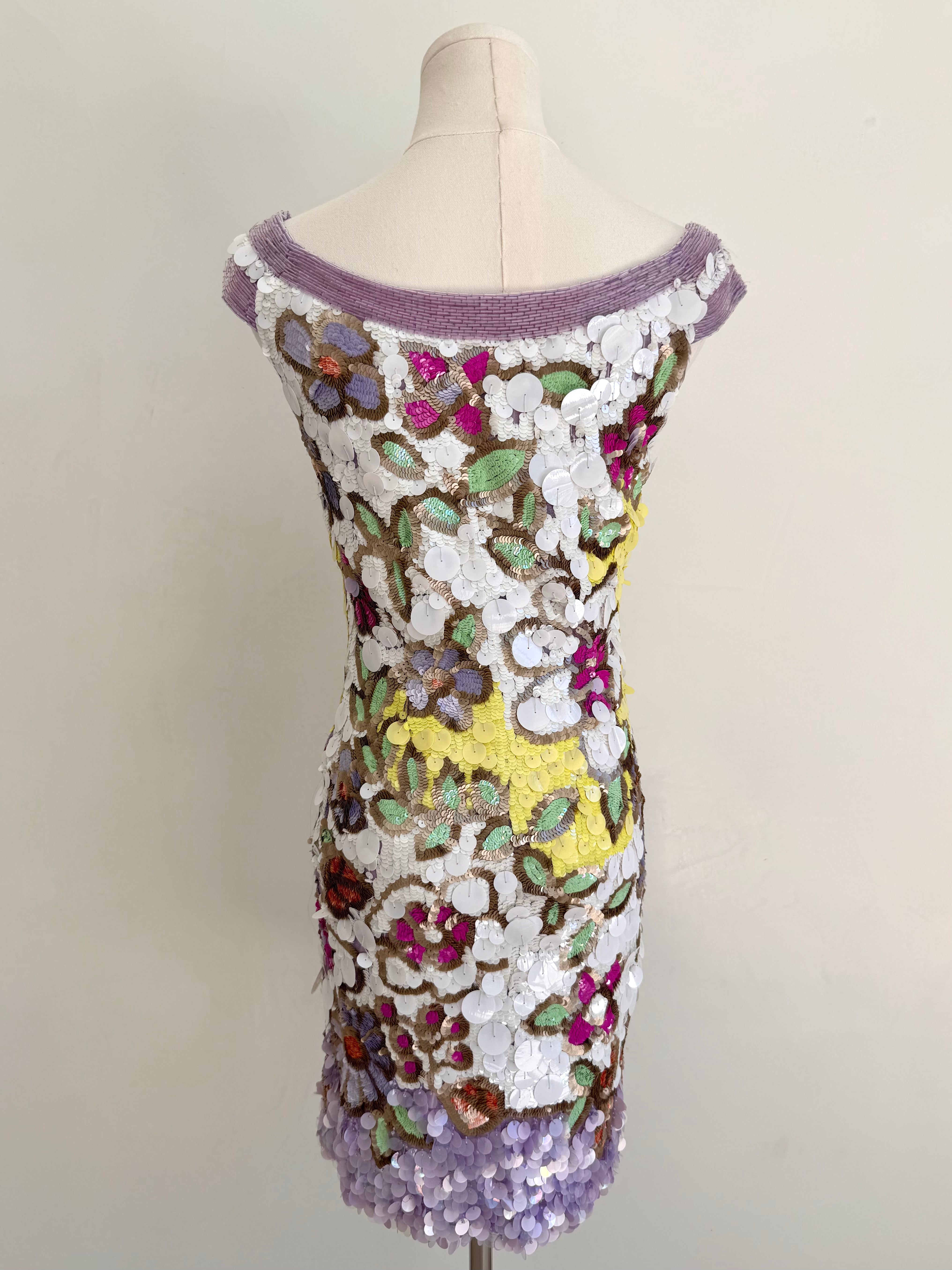 S/S 2004 Floral Sequin Mini Dress