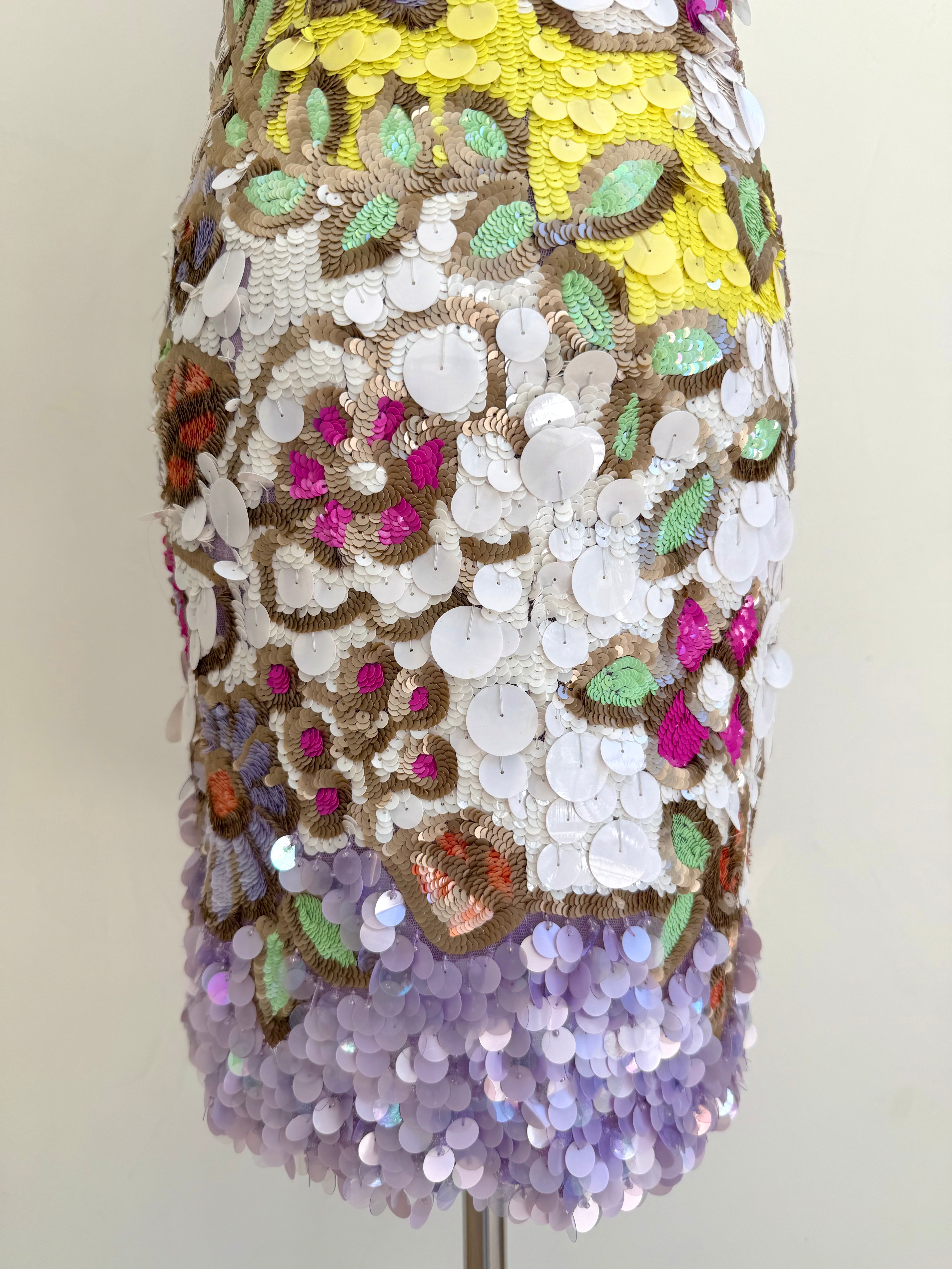 S/S 2004 Floral Sequin Mini Dress