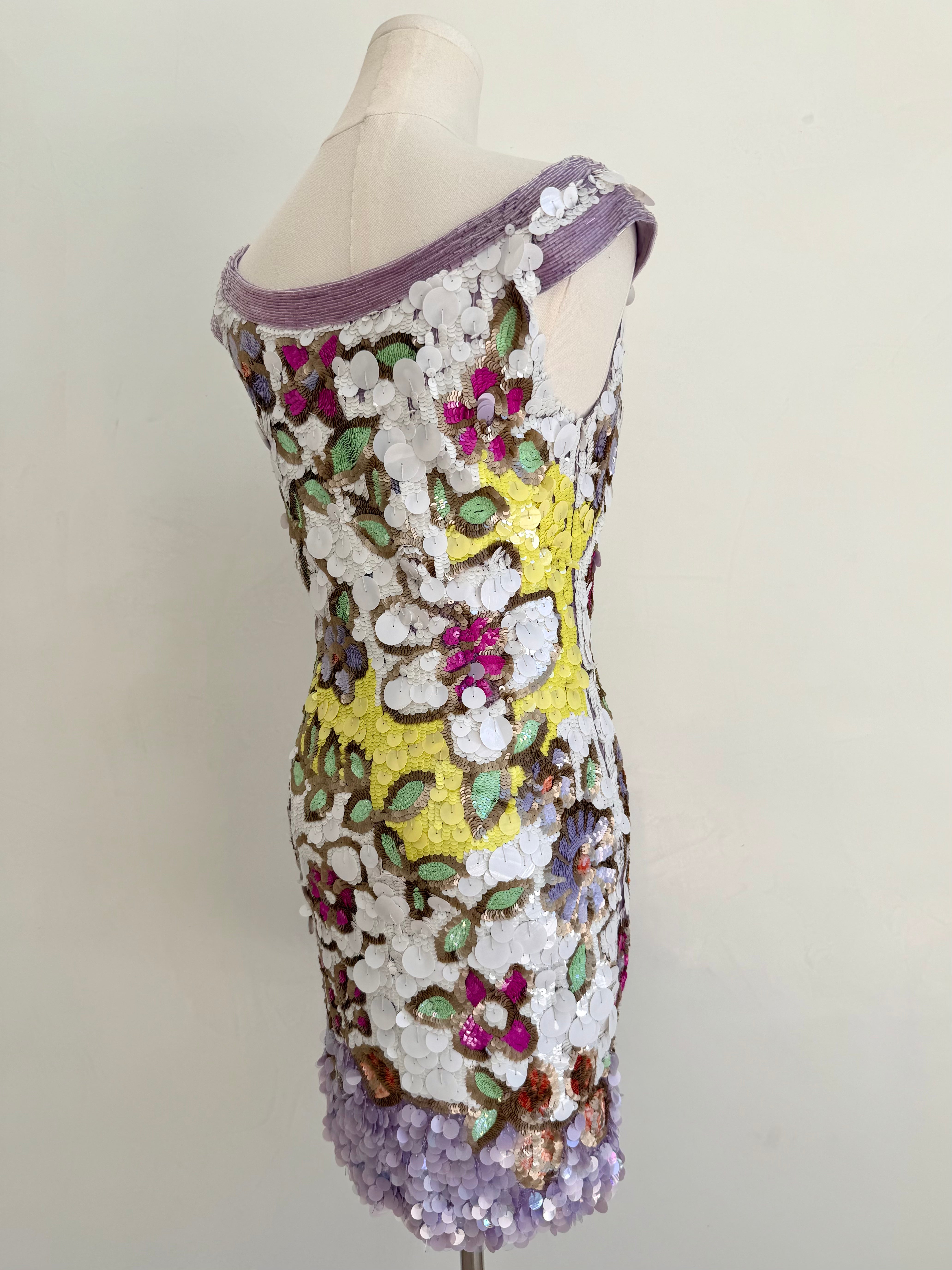 S/S 2004 Floral Sequin Mini Dress