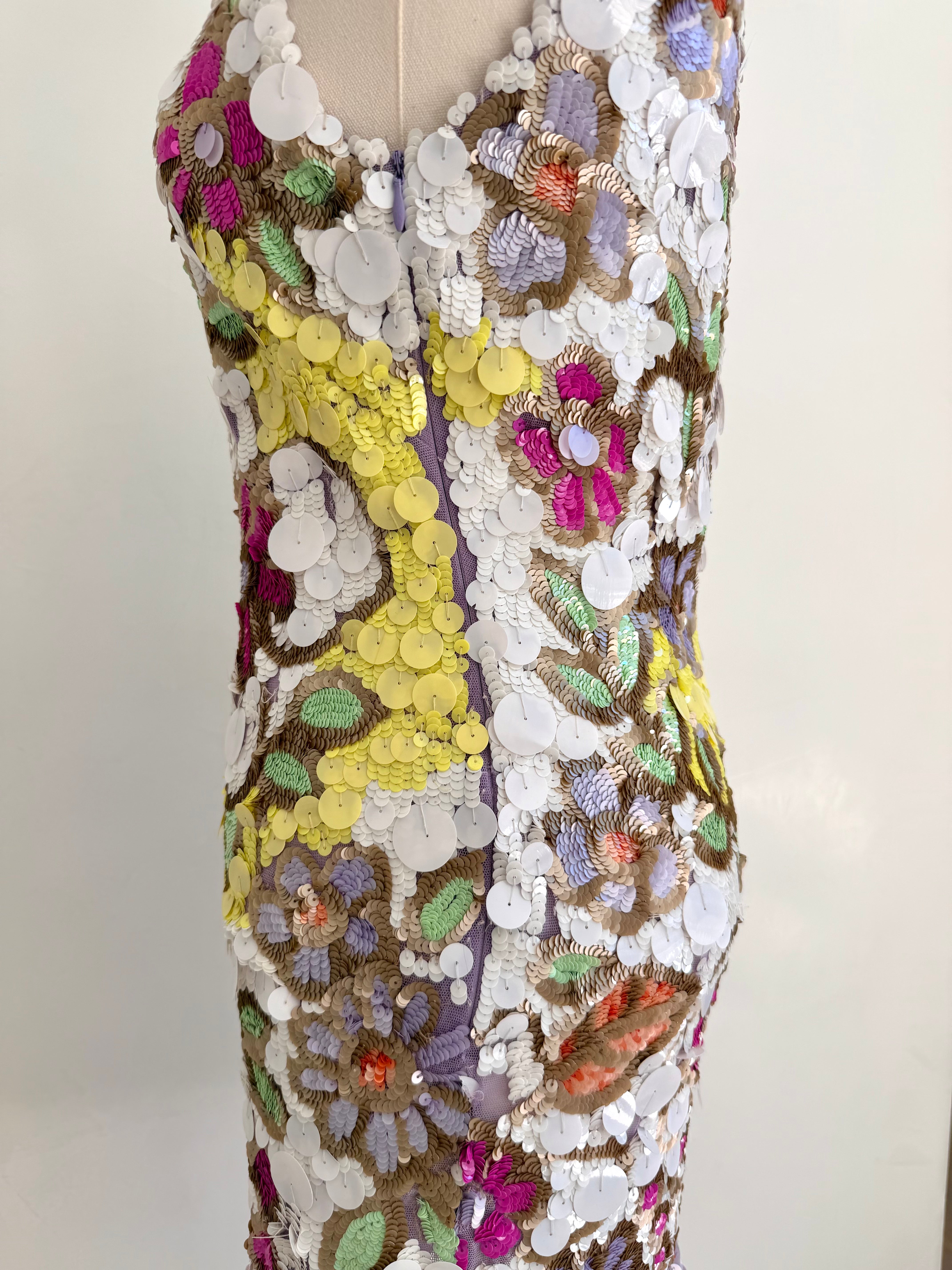 S/S 2004 Floral Sequin Mini Dress