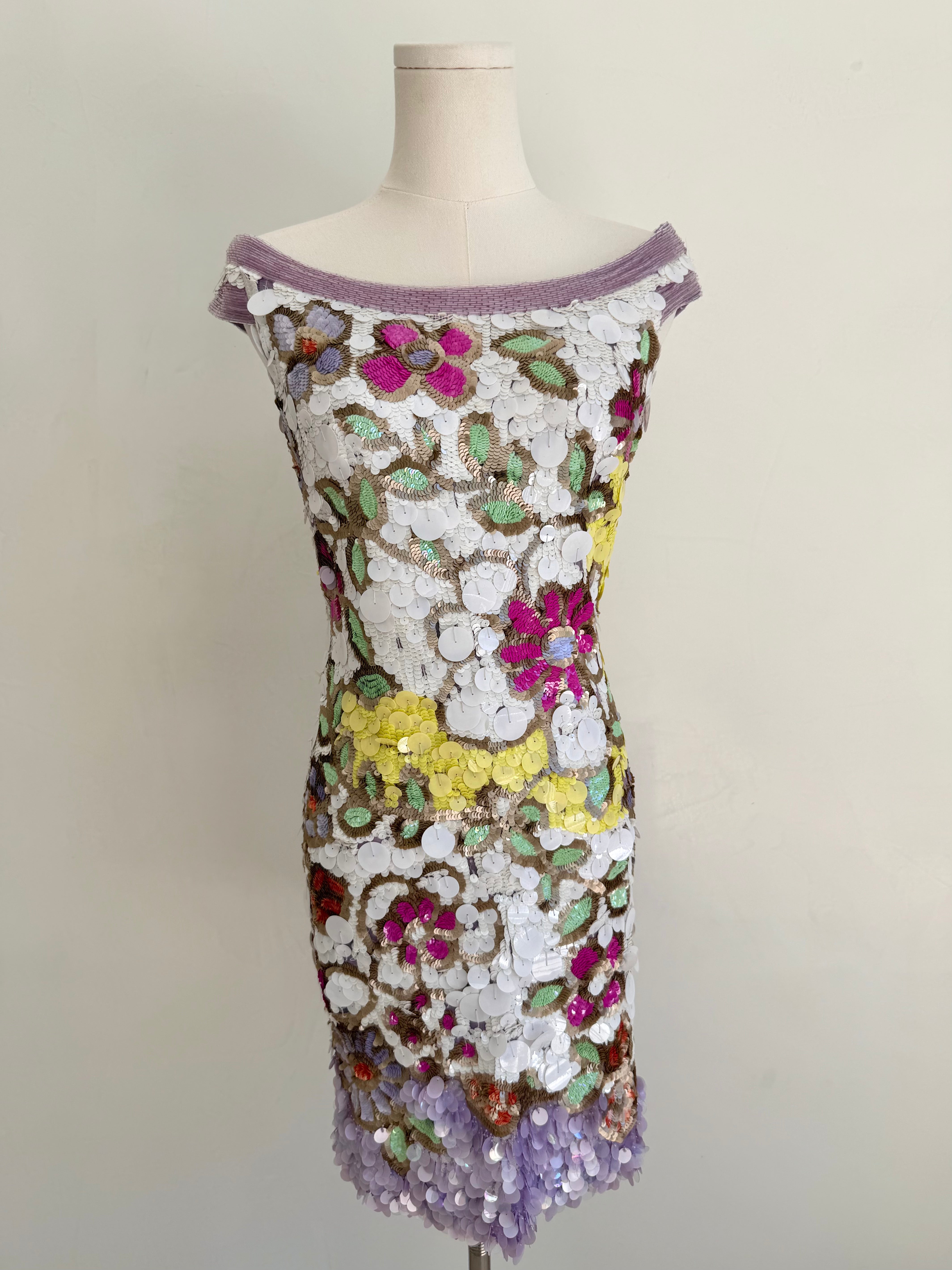 S/S 2004 Floral Sequin Mini Dress