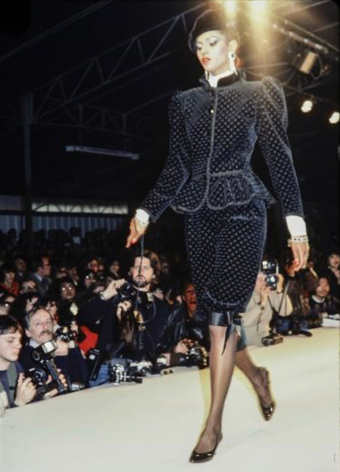 F/W 1982 Purple Velvet Rive Gauche Ruffled Jacket