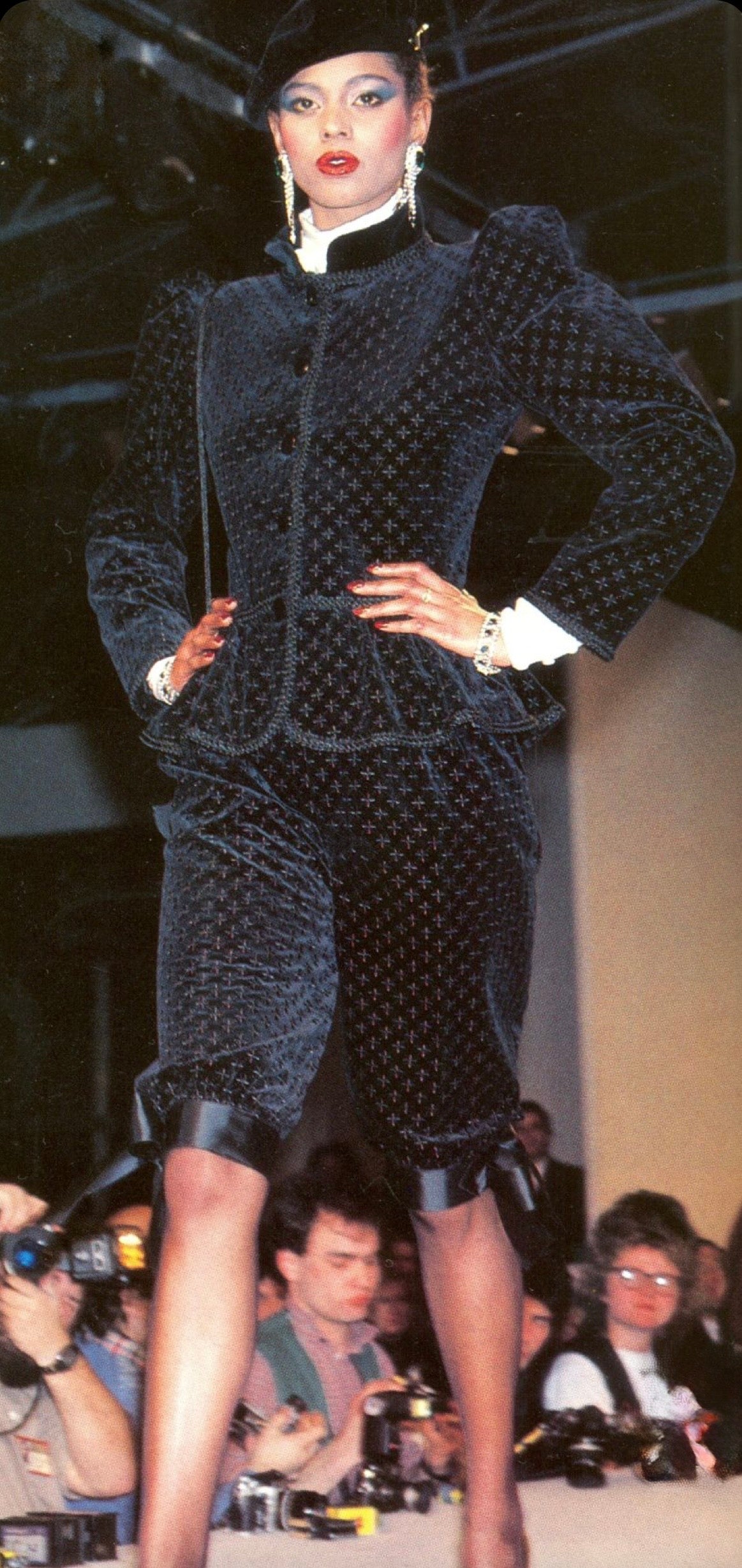 F/W 1982 Purple Velvet Rive Gauche Ruffled Jacket