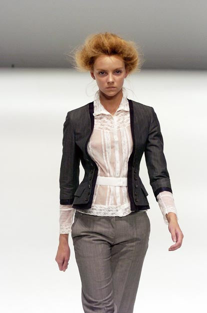 S/S 2005 Black Lace Panel Blazer